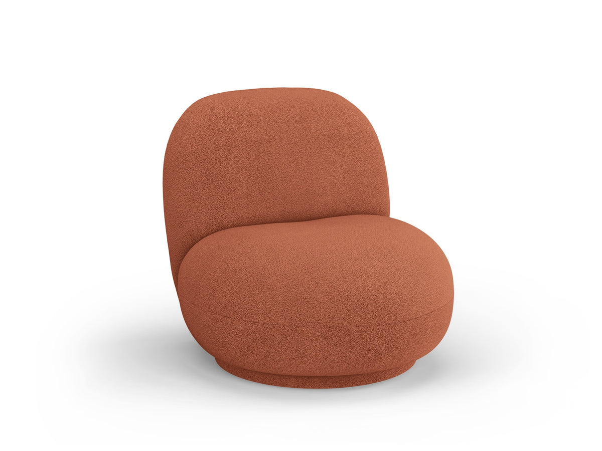 Chuck Swivel Boucle Armchair 1 Sitzer in Brick-Now or Never präsentiert im Onlineshop von KAQTU Design AG. Drehsessel ist von Micadoni