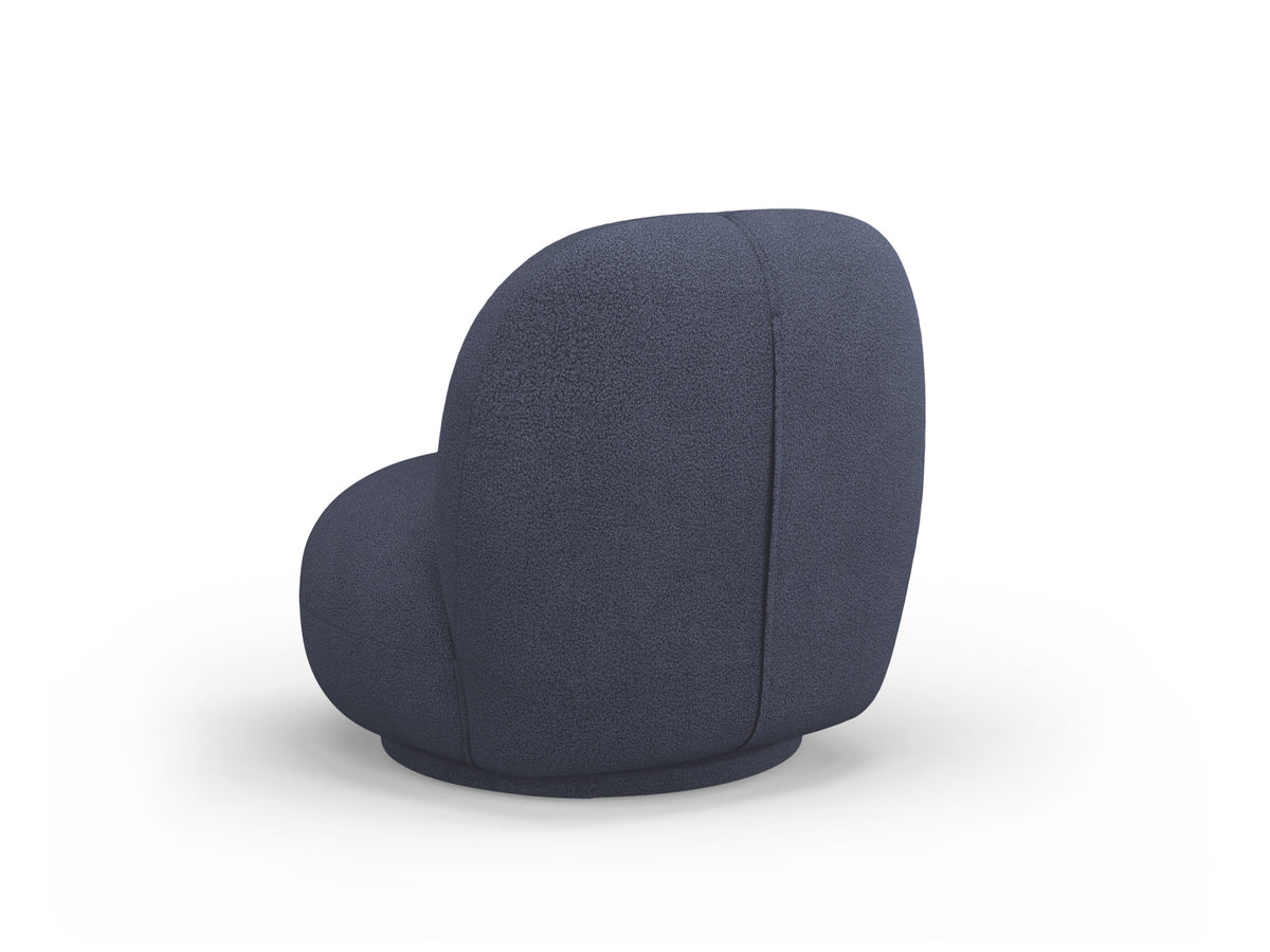 Chuck Swivel Boucle Armchair 1 Sitzer in Dark Blue-Now or Never präsentiert im Onlineshop von KAQTU Design AG. Drehsessel ist von Micadoni