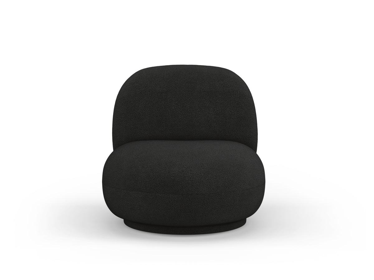 Chuck Swivel Boucle Armchair 1 Sitzer in Black-Now or Never präsentiert im Onlineshop von KAQTU Design AG. Drehsessel ist von Micadoni