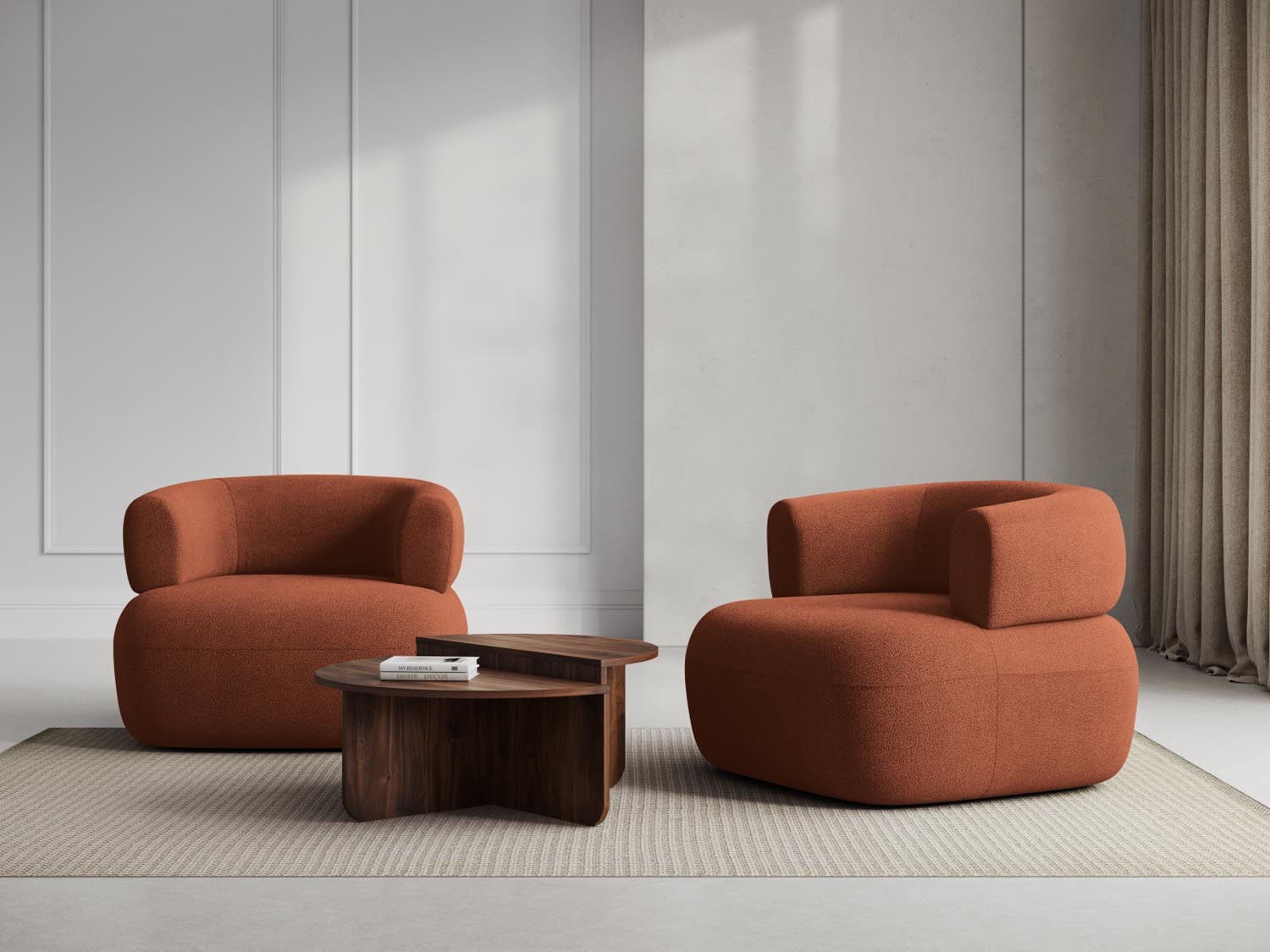 Jenny Sessel 1 Sitz in Brick präsentiert im Onlineshop von KAQTU Design AG. Sessel ist von Micadoni