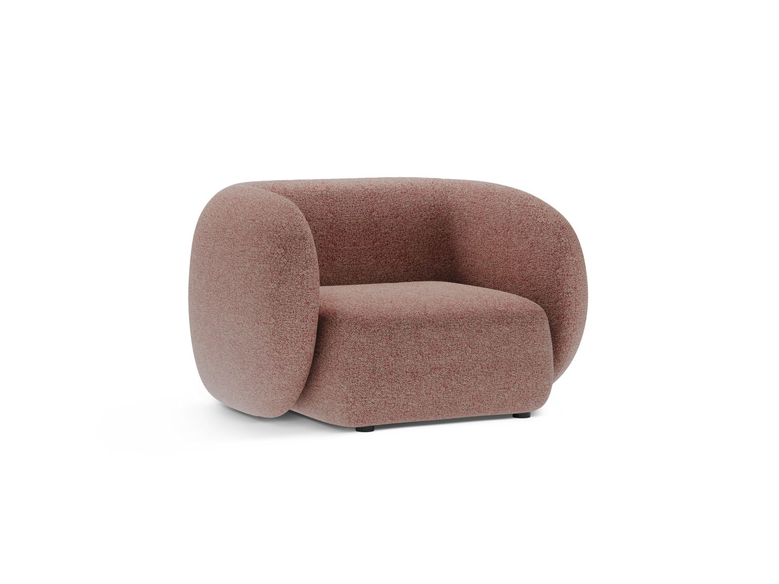 Eleganter 1-Sitzer Sessel Kate in stilvollem Pink Melange, ideal für moderne Wohnräume, von Micadoni.