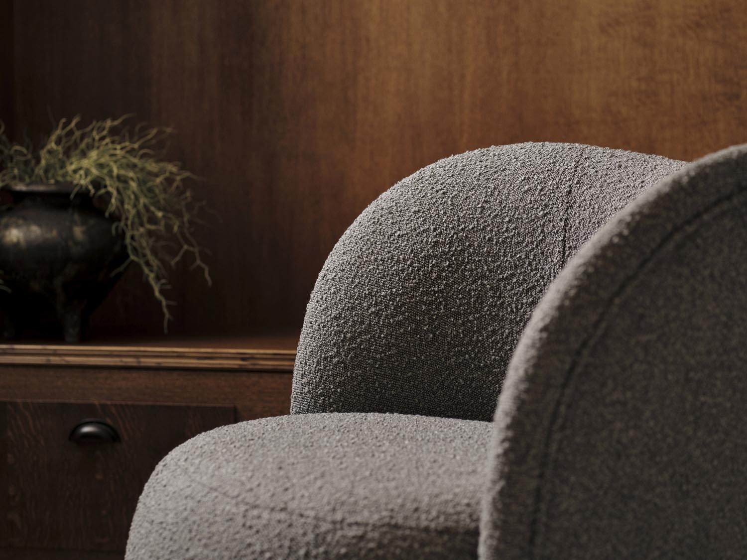 Saamit Sessel 1 Sitzer in Light Grey Melange präsentiert im Onlineshop von KAQTU Design AG. Sessel ist von Micadoni