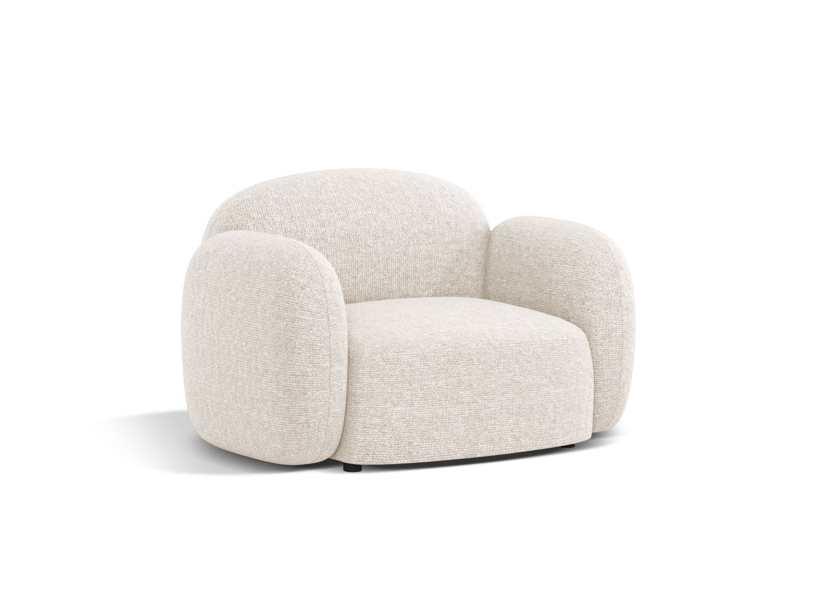 Eleganter 1-Sitzer Sessel Blair in sanftem Beige, ideal für stilvolle Wohnräume. Hochwertige Verarbeitung von Micadoni.