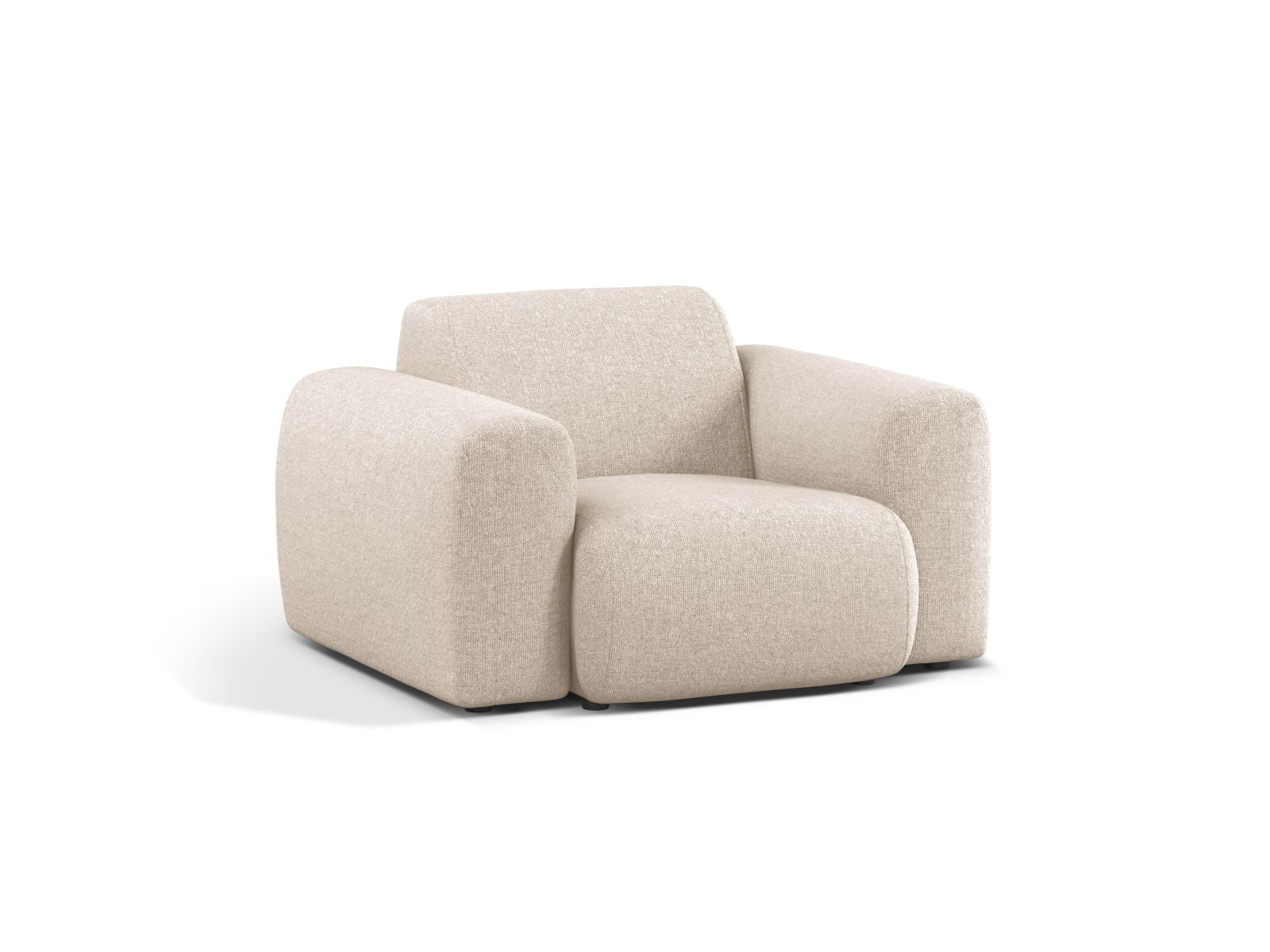 Eleganter 1-Sitzer Sessel Molino in sanftem Beige, ideal für stilvolle Wohnräume. Hochwertige Verarbeitung von Micadoni.