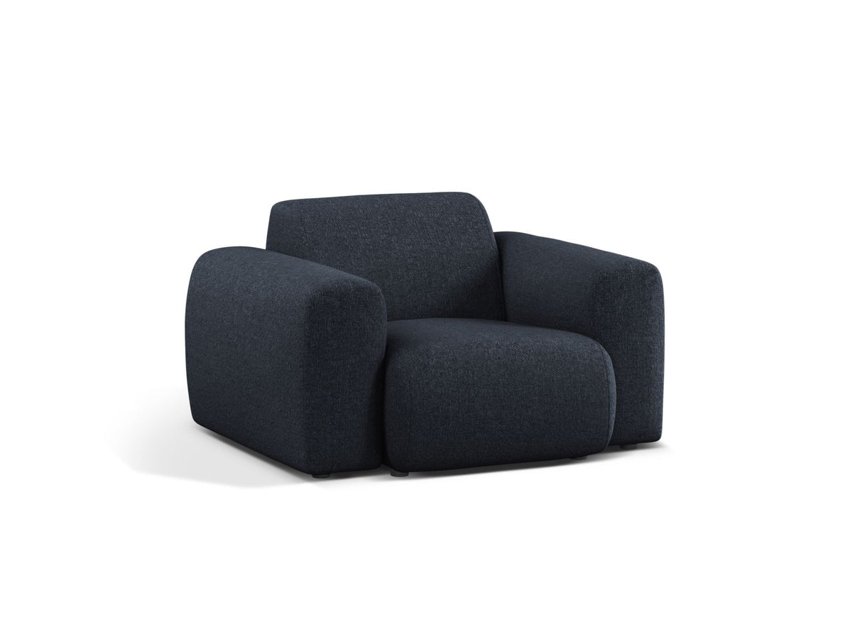 1-Sitzer Sessel Molino in Navy Blue-Eden präsentiert im Onlineshop von KAQTU Design AG. Sessel ist von Micadoni
