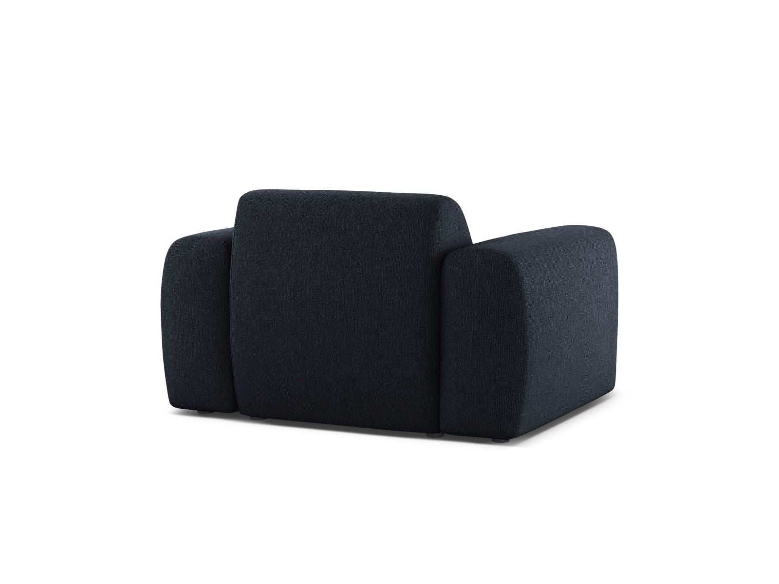 Eleganter 1-Sitzer Sessel Molino in tiefem Navy Blue, ideal für stilvolle Wohnräume und entspannende Rückzugsorte von Micadoni.