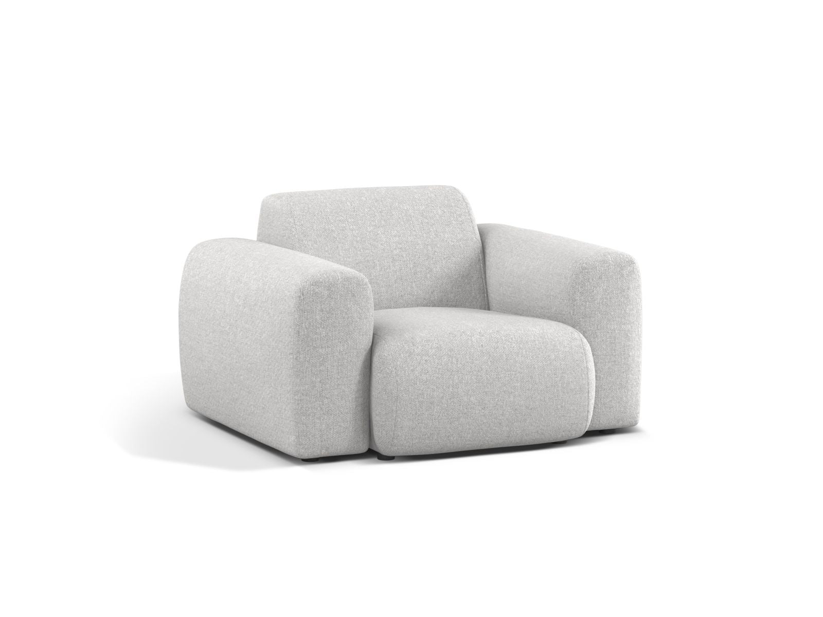 Eleganter 1-Sitzer Sessel Molino in stilvollem Silver-Eden, ideal für moderne Wohnräume, von Micadoni.