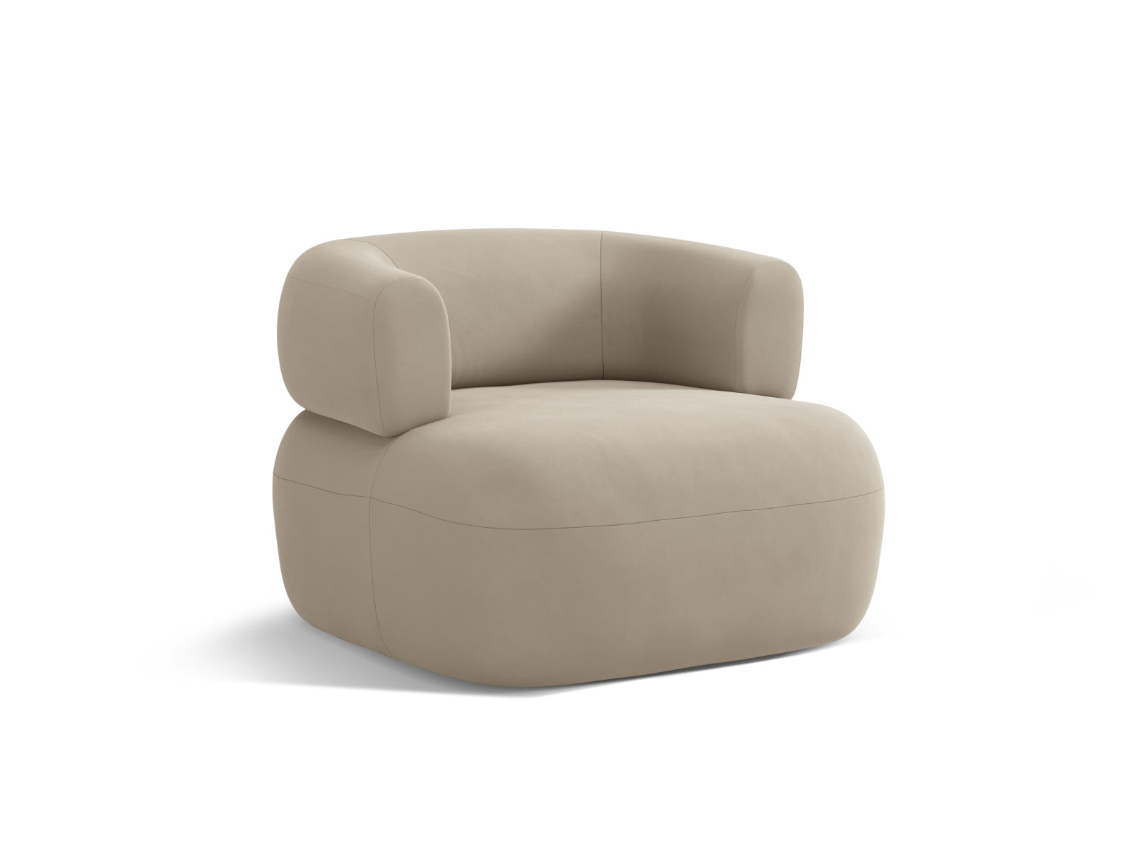 Jenny Velour Sessel 1 Sitz in Beige präsentiert im Onlineshop von KAQTU Design AG. Sessel ist von Micadoni
