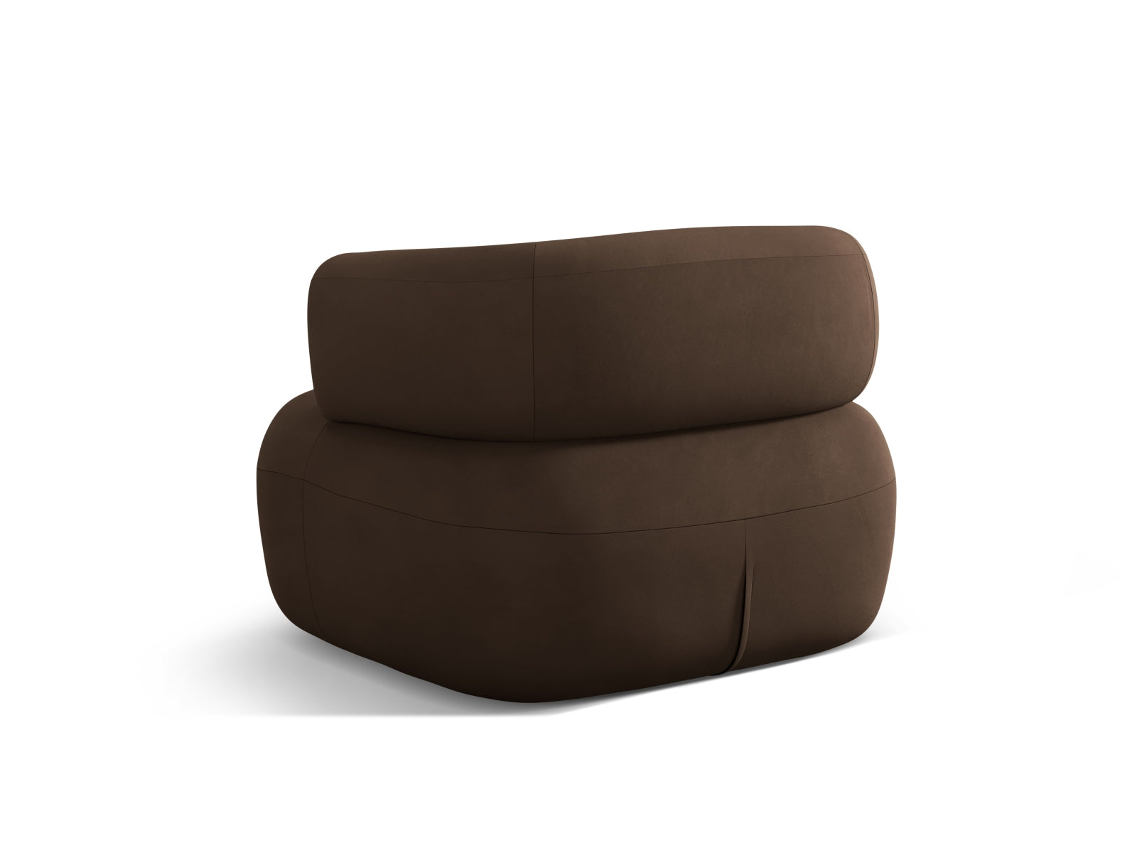 Eleganter Jenny Velour Sessel in warmem Braun, ideal für stilvolle Wohnräume. Bequem und modern, ein Highlight für jedes Zuhause.
