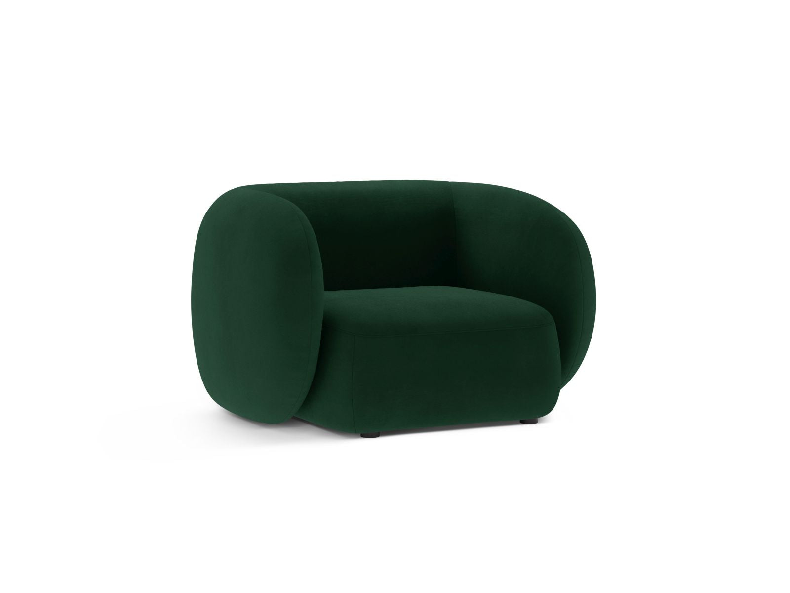 Eleganter 1-Sitzer Sessel Kate in edlem Flaschengrün, ideal für stilvolle Wohnräume. Hochwertige Verarbeitung von Micadoni.