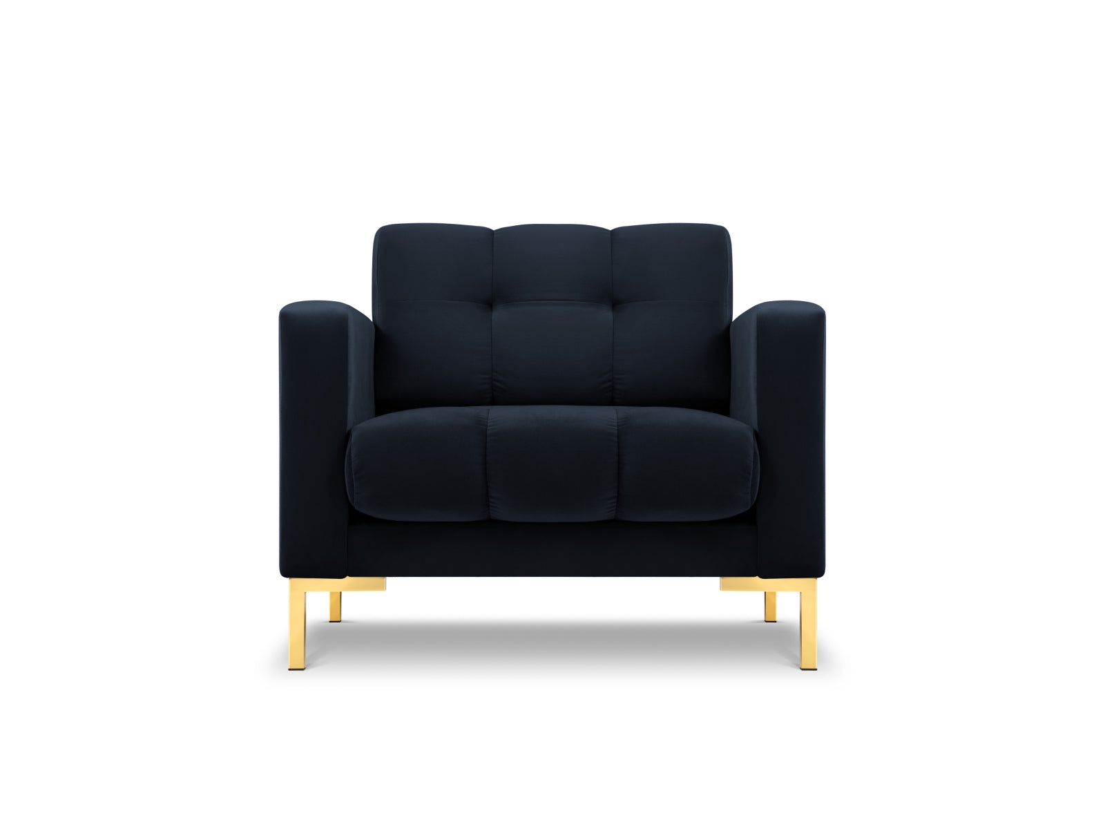 Mamaia Velour Sessel 1 Sitz in Dark Blue/Gold präsentiert im Onlineshop von KAQTU Design AG. Sessel ist von Micadoni