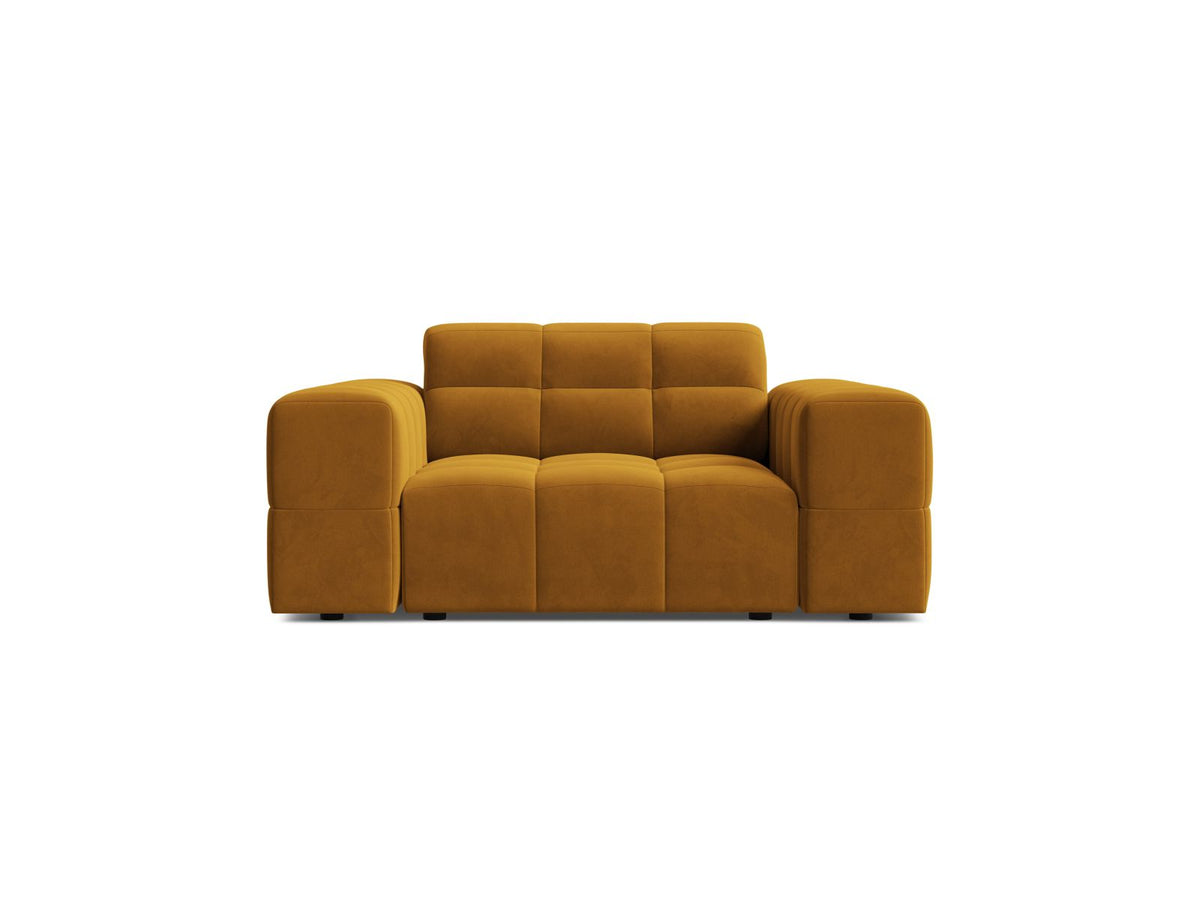 1-Sitzer Sessel Jennifer in Yellow-Bluvel präsentiert im Onlineshop von KAQTU Design AG. Sessel ist von Micadoni