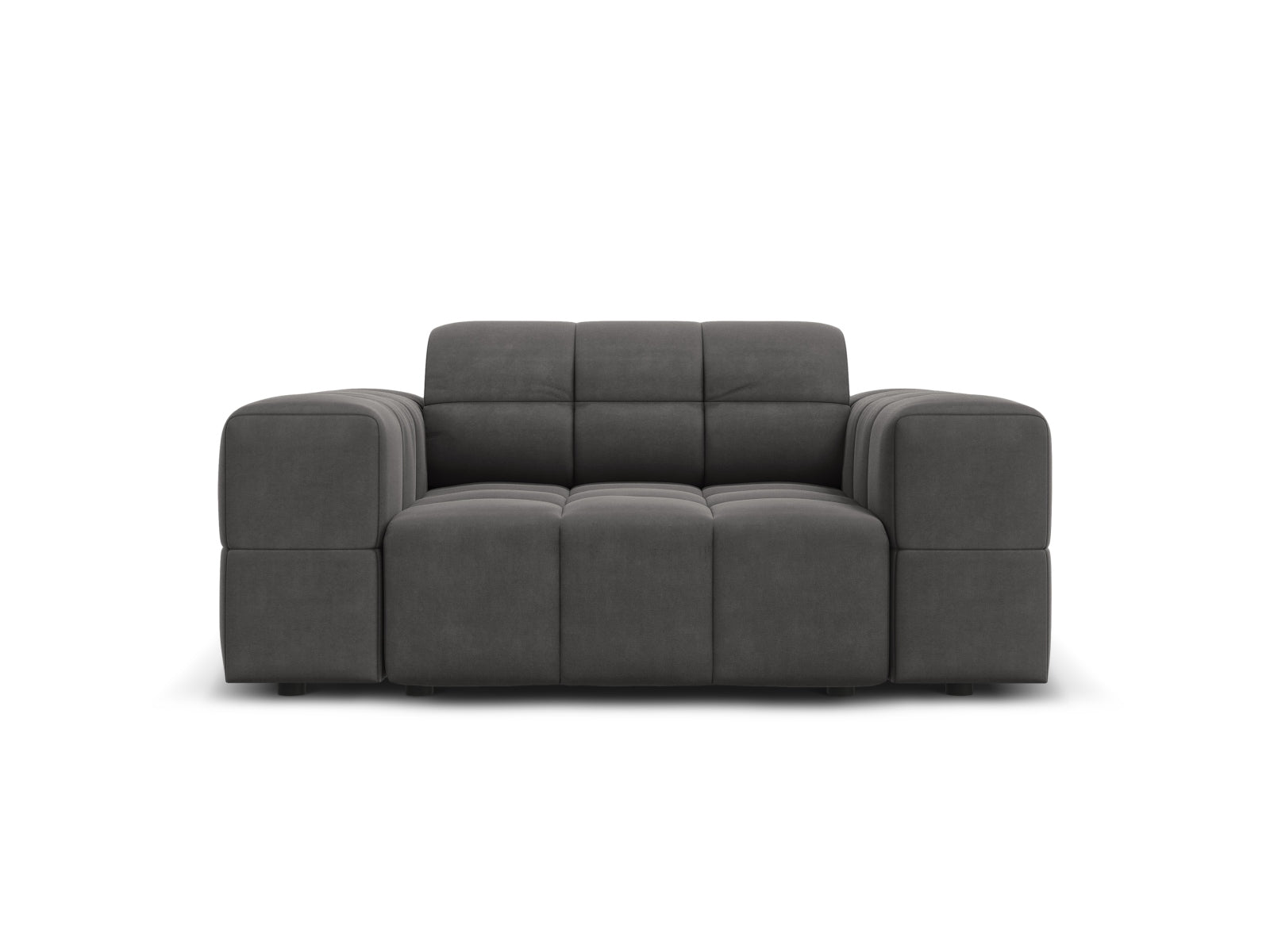 Jennifer Velour Armchair 1 Sitzer in Grey präsentiert im Onlineshop von KAQTU Design AG. Sessel ist von Micadoni