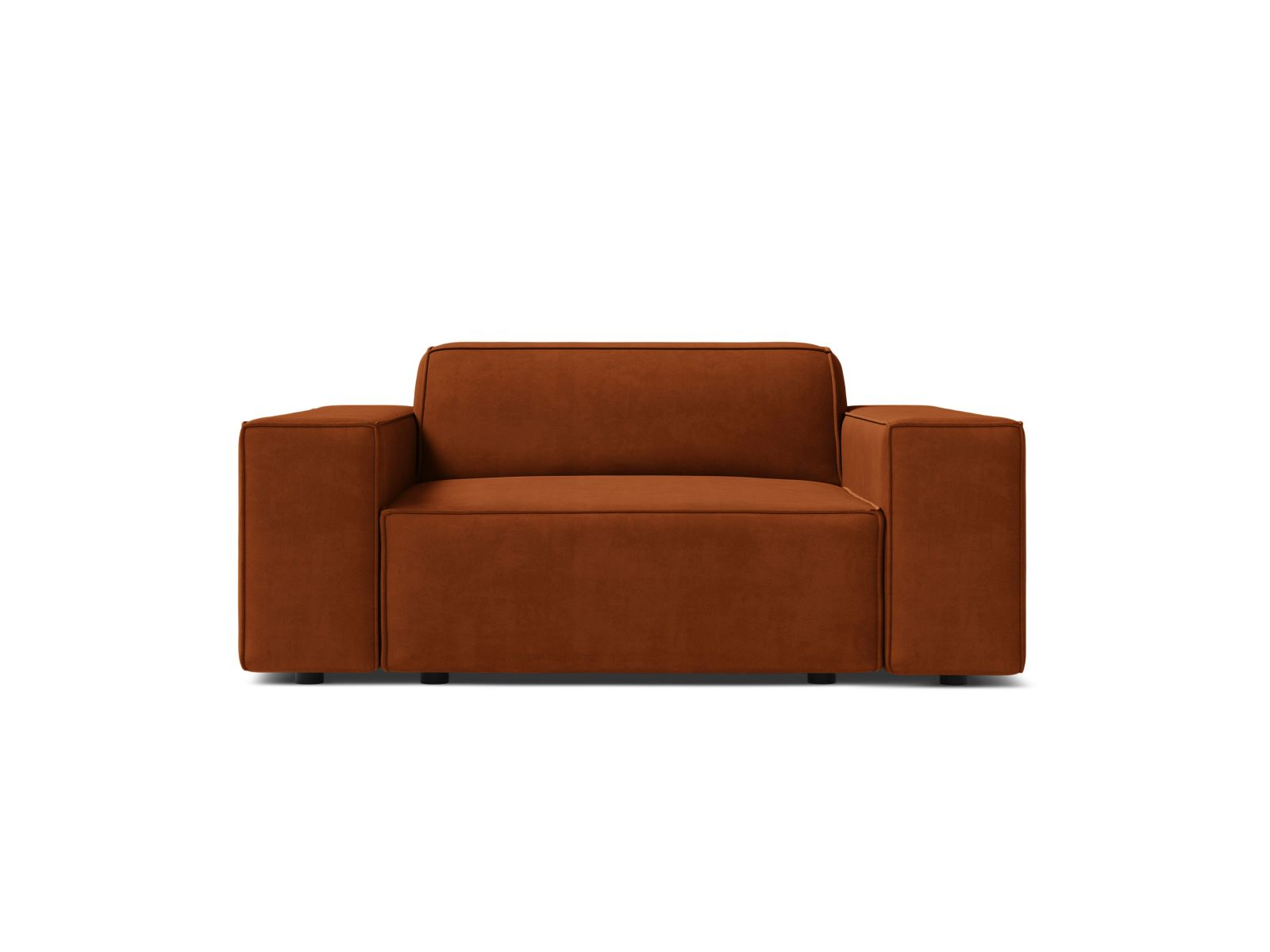 Jodie Velour Sessel 1 Sitz in Terracotta-Bluvel präsentiert im Onlineshop von KAQTU Design AG. Sessel ist von Micadoni