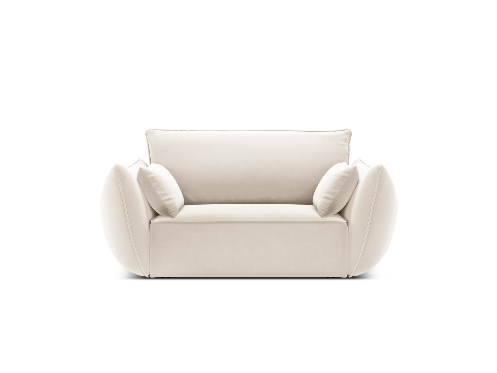Kaelle Velour Sessel 1 Sitz in Light Beige präsentiert im Onlineshop von KAQTU Design AG. Sessel ist von Micadoni