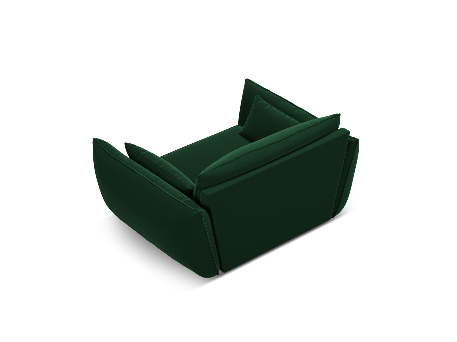 Luxuriöser Kaelle Velour Sessel in tiefem Flaschengrün, perfekt für moderne Interiors. Bequem und stilvoll von Micadoni.