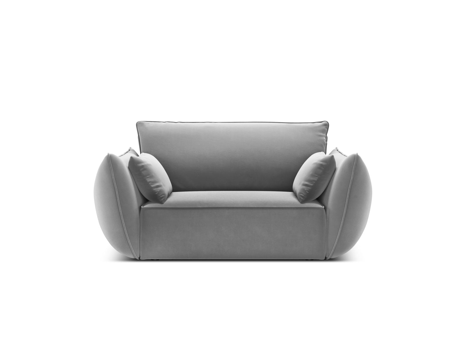 Kaelle Velour Sessel 1 Sitz in Grey-Bluvel präsentiert im Onlineshop von KAQTU Design AG. Sessel ist von Micadoni
