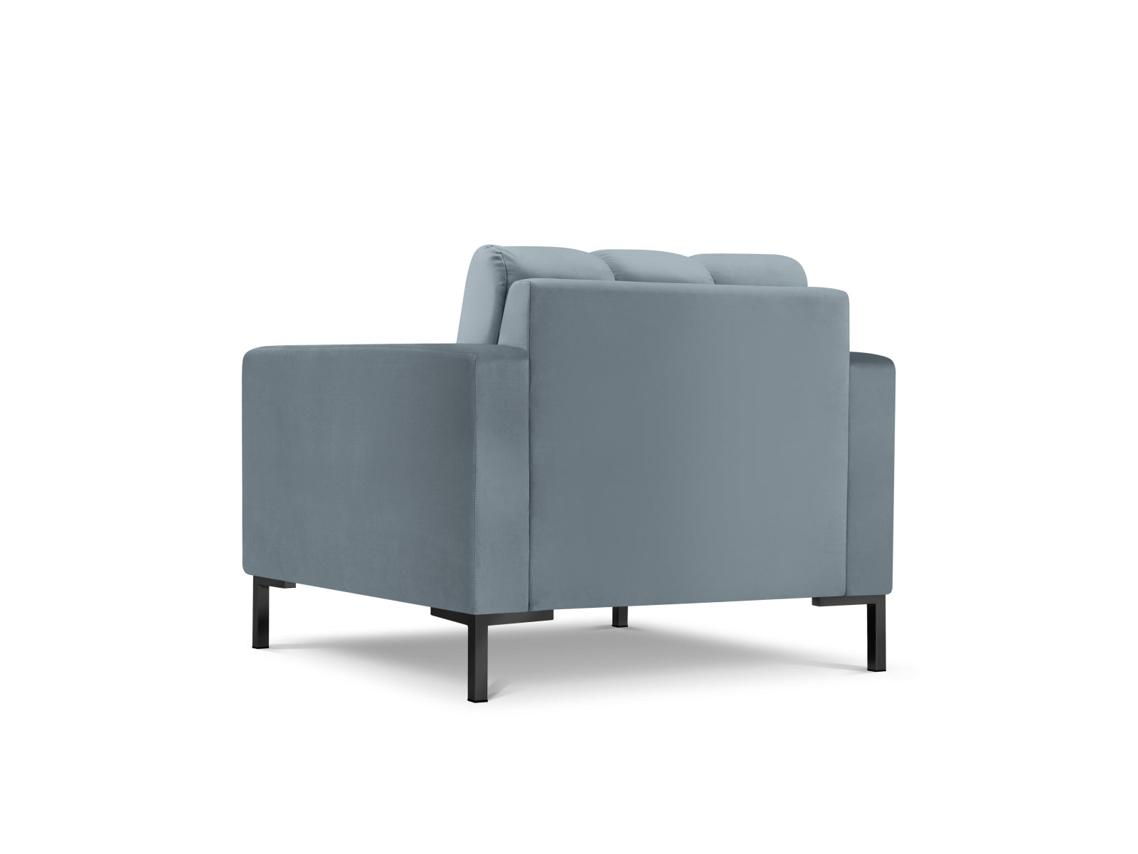 Mamaia Velour Sessel 1 Sitz in Light Blue/Schwarz präsentiert im Onlineshop von KAQTU Design AG. Sessel ist von Micadoni