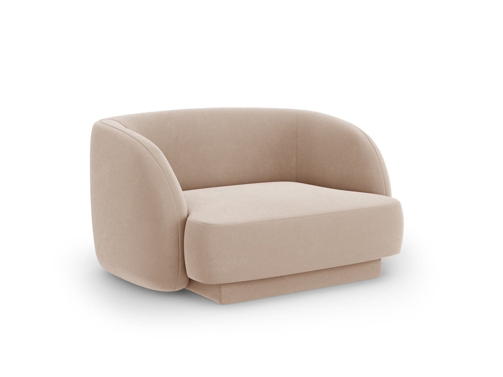 Miley Velour Sessel 1 Sitz in Cappuccino präsentiert im Onlineshop von KAQTU Design AG. Sessel ist von Micadoni