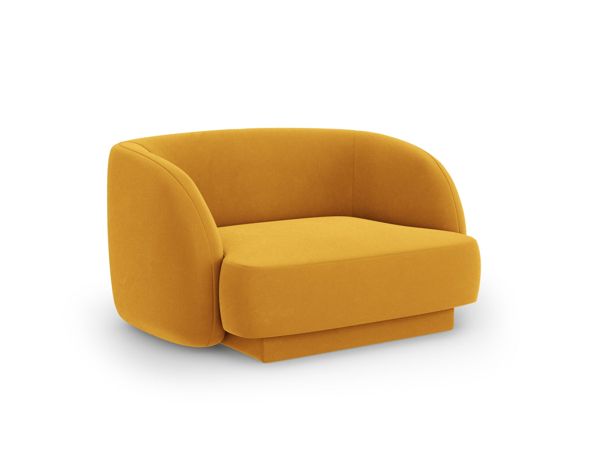 Miley Velour Sessel 1 Sitz in Yellow-Bluvel präsentiert im Onlineshop von KAQTU Design AG. Sessel ist von Micadoni