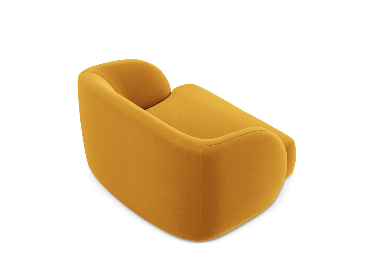 Miley Velour Sessel 1 Sitz in Yellow-Bluvel präsentiert im Onlineshop von KAQTU Design AG. Sessel ist von Micadoni