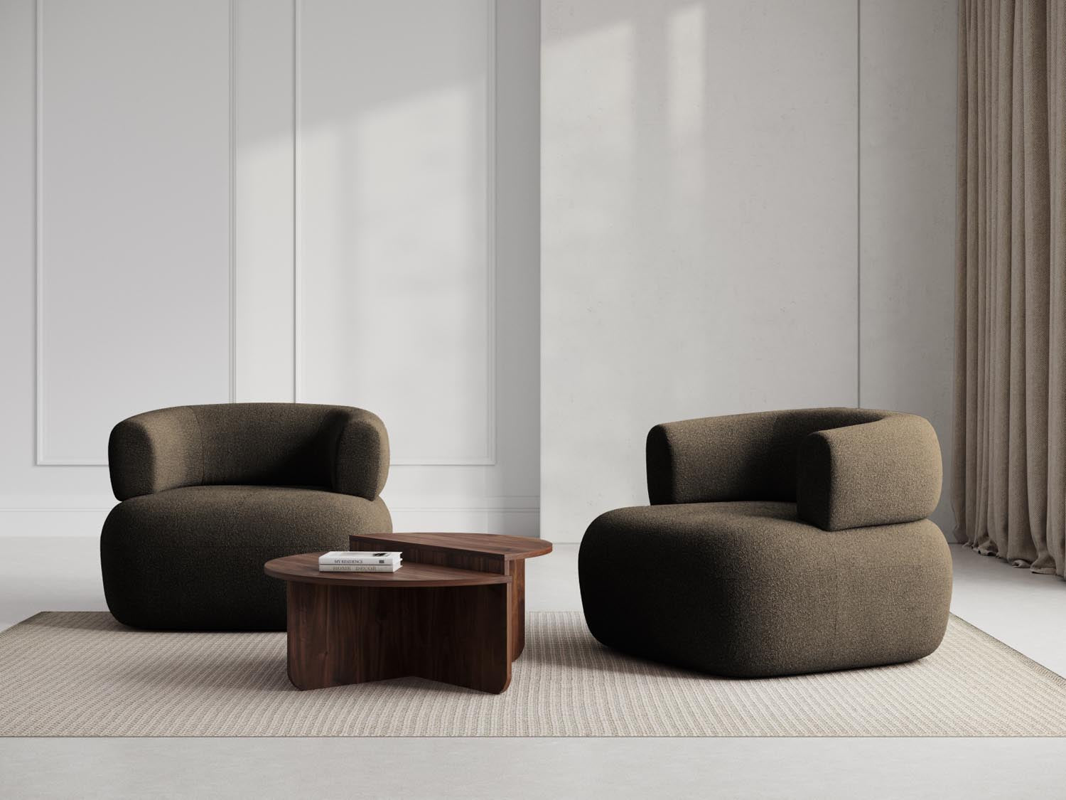 Jenny Sessel 1 Sitz in Grey Brown präsentiert im Onlineshop von KAQTU Design AG. Sessel ist von Micadoni