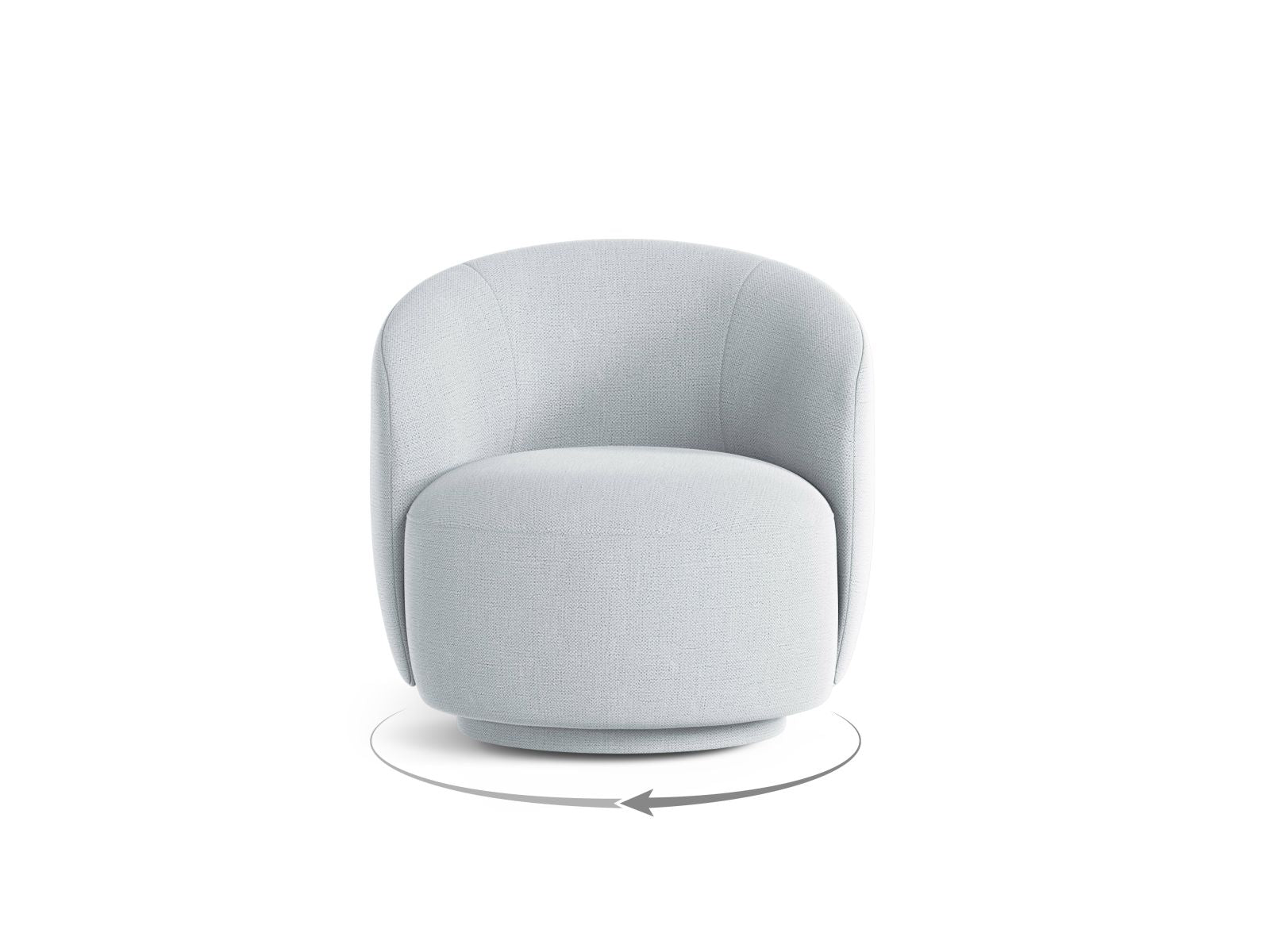Drehsessel Letizia in Light Grey-Moly präsentiert im Onlineshop von KAQTU Design AG. Drehsessel ist von Micadoni