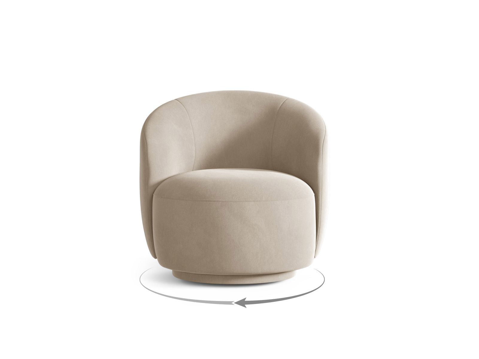 Drehsessel Letizia in Light Beige-Casino präsentiert im Onlineshop von KAQTU Design AG. Drehsessel ist von Micadoni