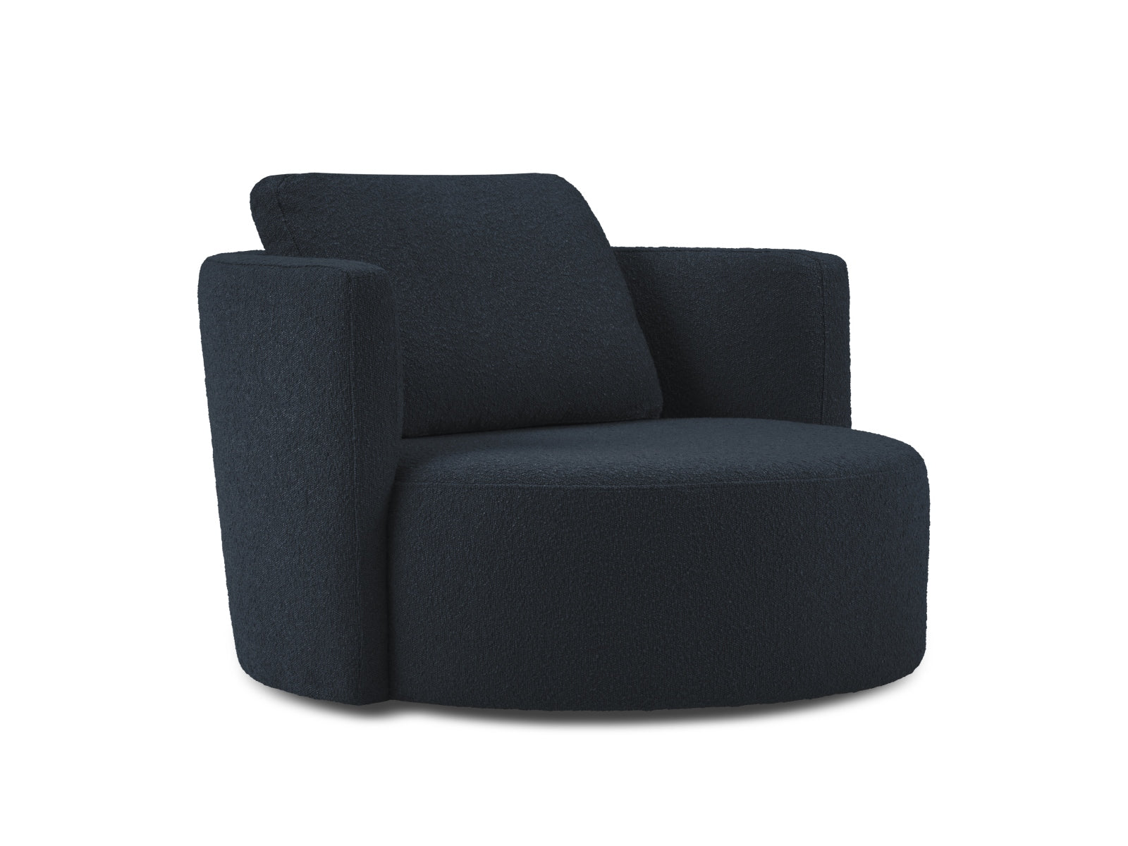 Bliss Swivel Boucle Armchair XL 1.5 Sitzer in Dark Blue präsentiert im Onlineshop von KAQTU Design AG. Sessel ist von Micadoni