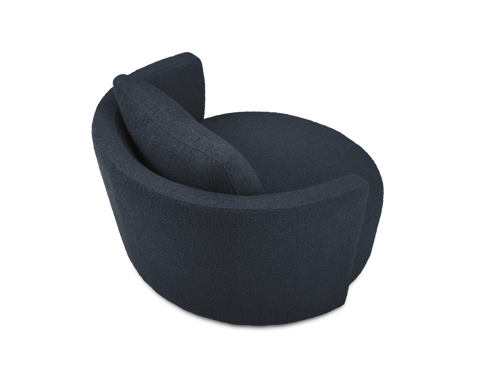 Bliss Swivel Boucle Armchair XL 1.5 Sitzer in Dark Blue präsentiert im Onlineshop von KAQTU Design AG. Sessel ist von Micadoni
