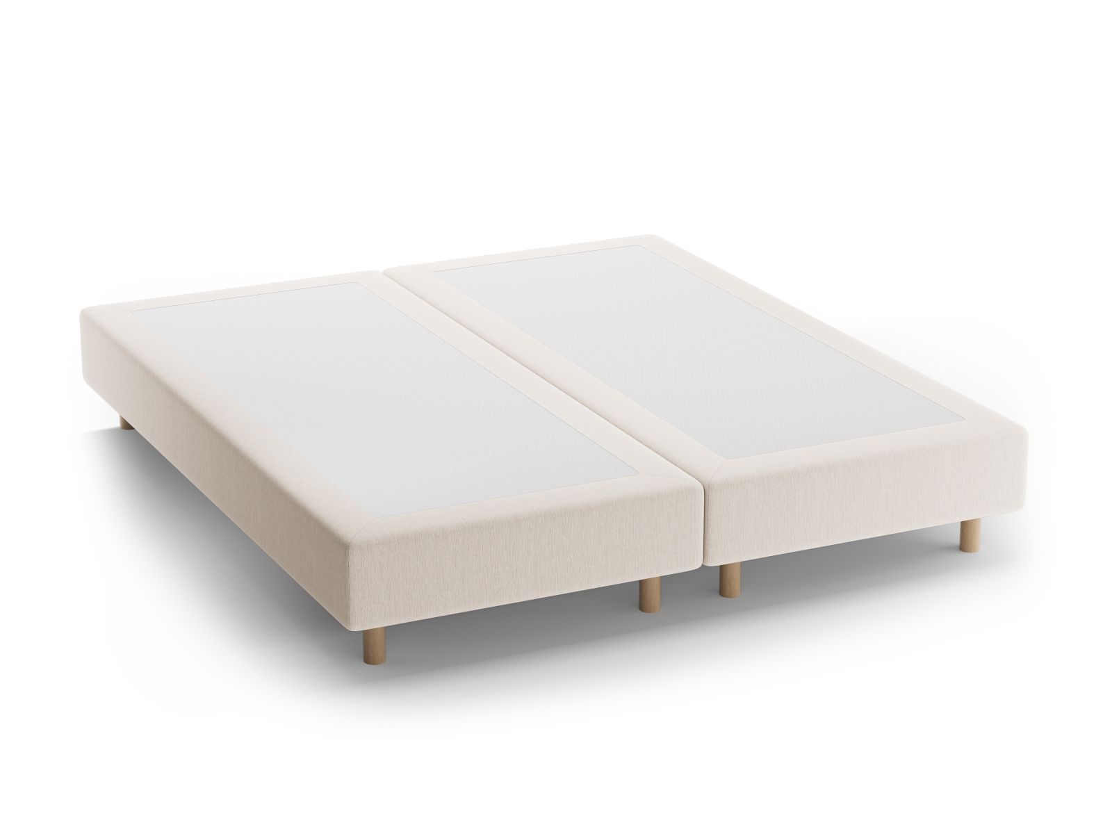 Bettgestell Whale 140cm in White-Babel präsentiert im Onlineshop von KAQTU Design AG. Bettgestell ist von Micadoni