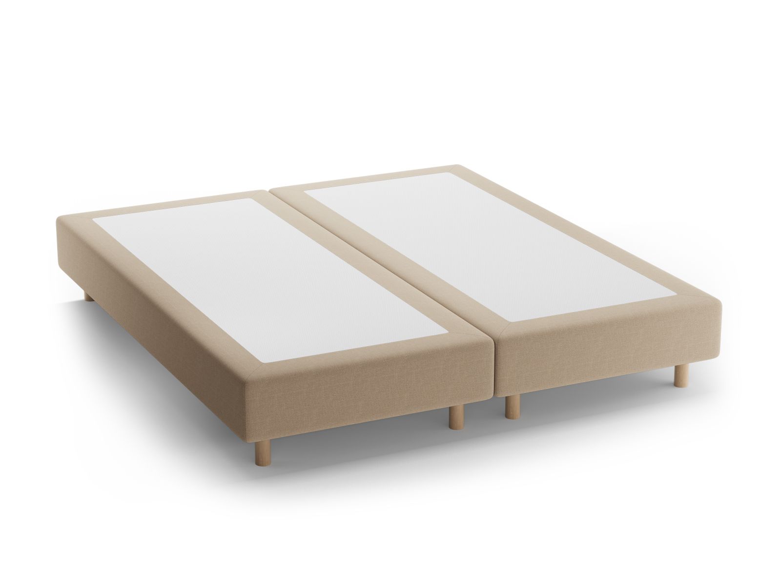 Bettgestell Whale 140cm in Beige-Babel präsentiert im Onlineshop von KAQTU Design AG. Bettgestell ist von Micadoni