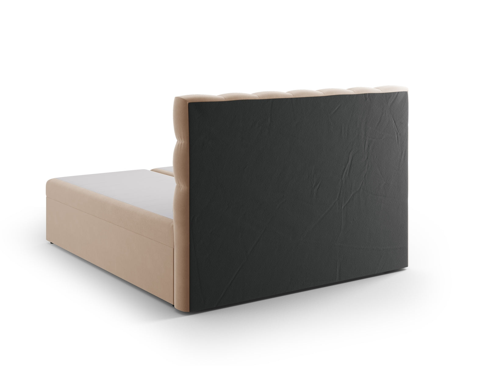 Mamaia Boxspring Bed Set: Headboard + Boxspringmatratze und Topper  140cm in Beige/Schwarz präsentiert im Onlineshop von KAQTU Design AG. Bett ist von Micadoni
