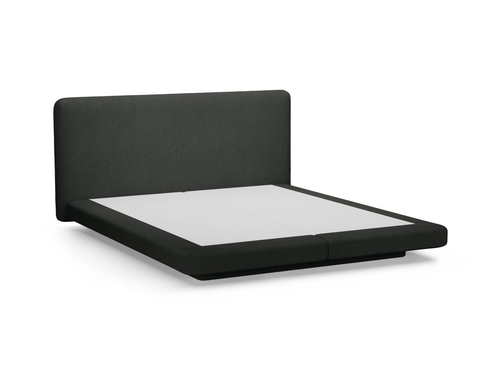 Elegantes Linea Bett mit 160 cm Kopfteil in modernem Black-Baloo, ideal für ein zeitgemäßes und stilvolles Schlafzimmer.