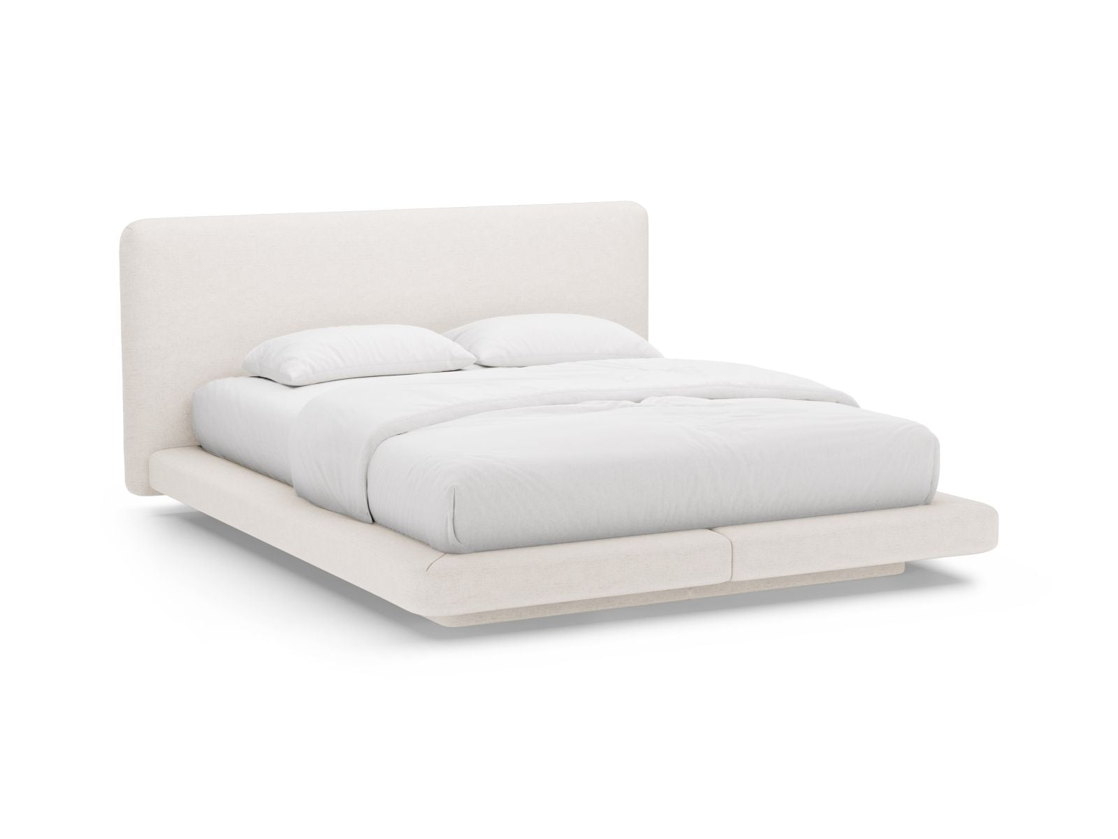Linea Bett mit Kopfteil 160cm in Light Beige-Moly präsentiert im Onlineshop von KAQTU Design AG. Bett ist von Micadoni