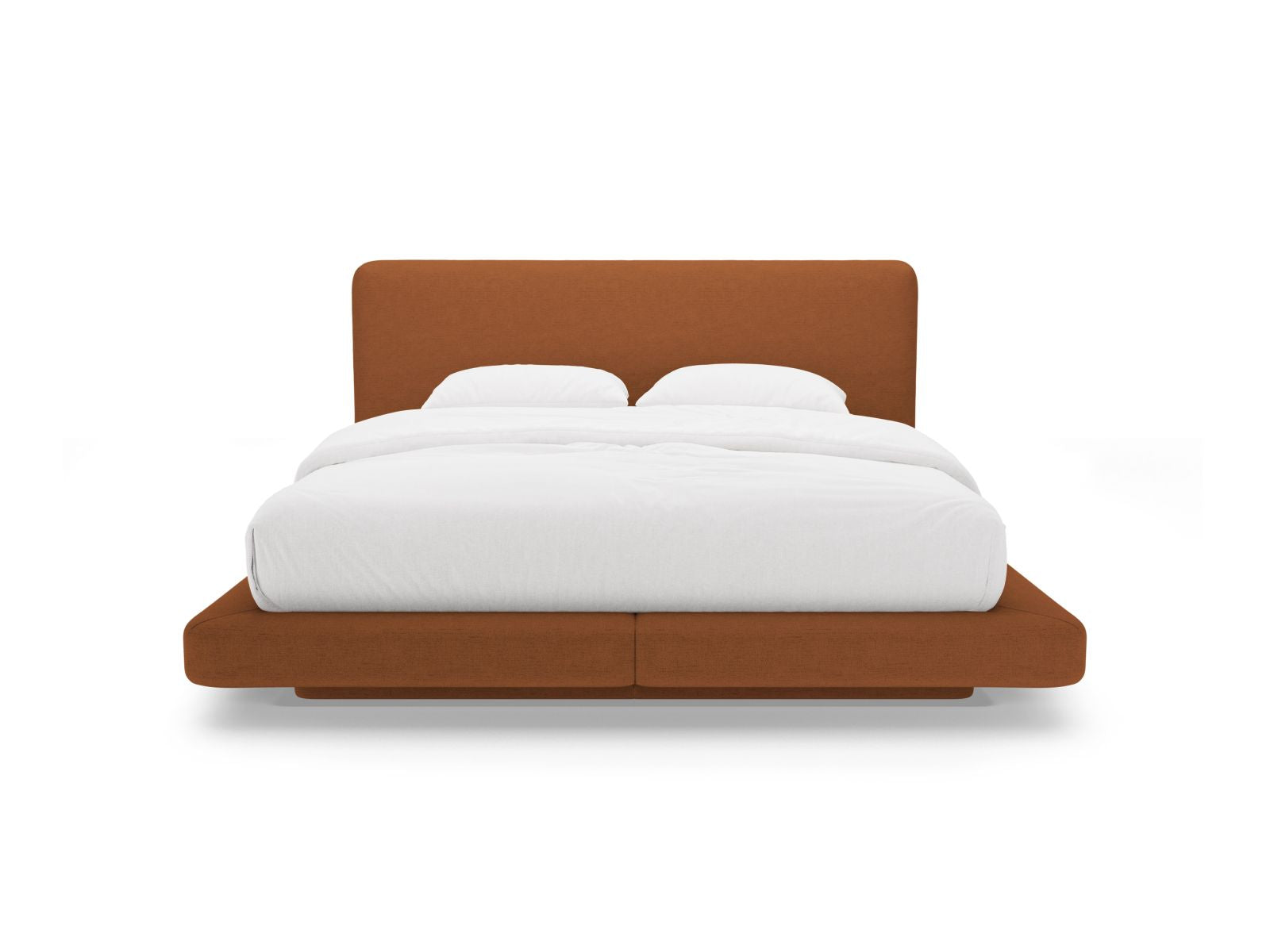 Elegantes Linea Bett mit 160 cm Kopfteil in Brick-Moly, stilvoll und modern, ideal für jedes Schlafzimmer von Micadoni.