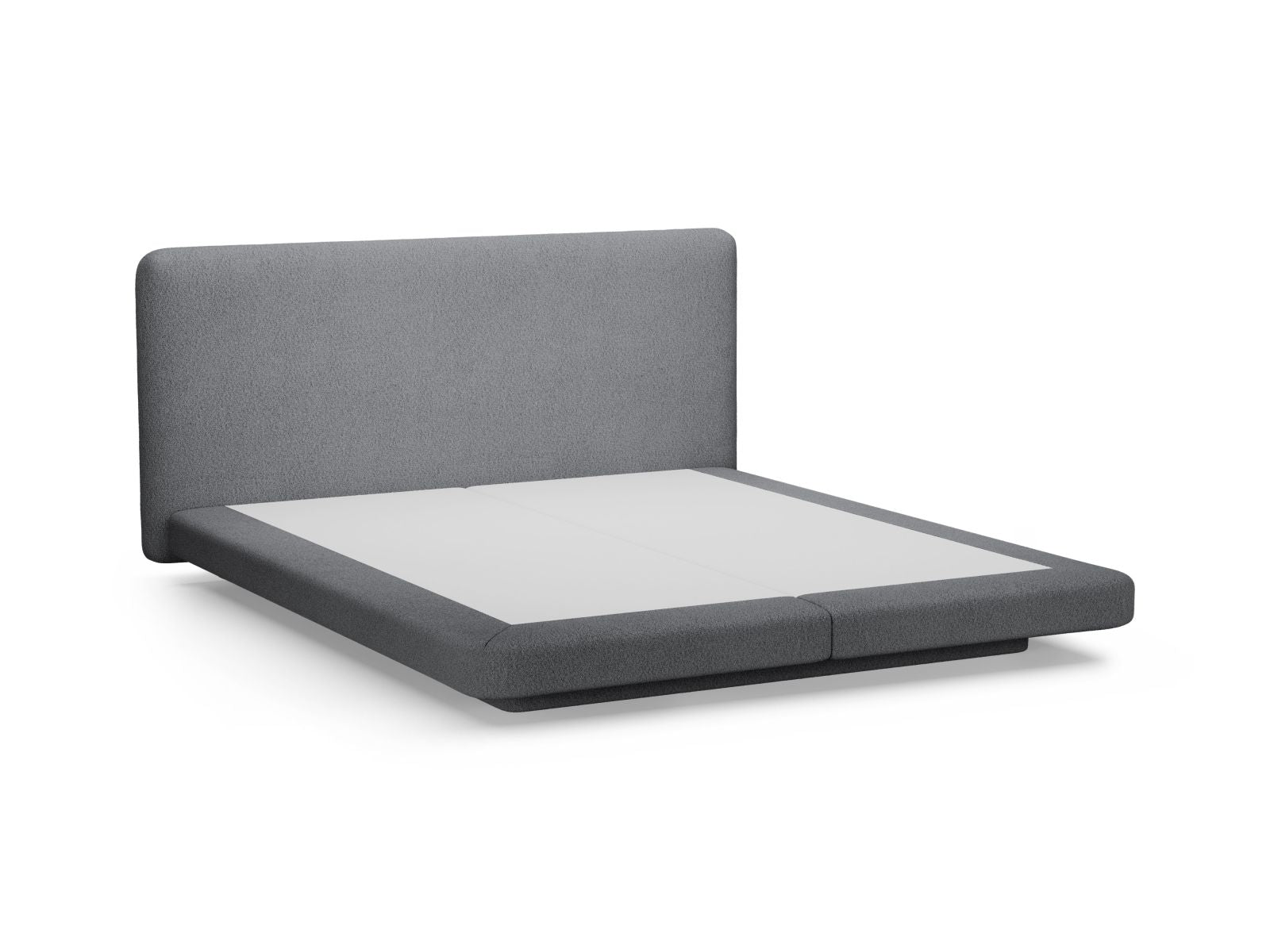 Elegantes Linea Bett mit 180 cm Kopfteil in stilvollem Dunkelgrau von Micadoni, ideal für ein modernes und komfortables Schlafzimmer.