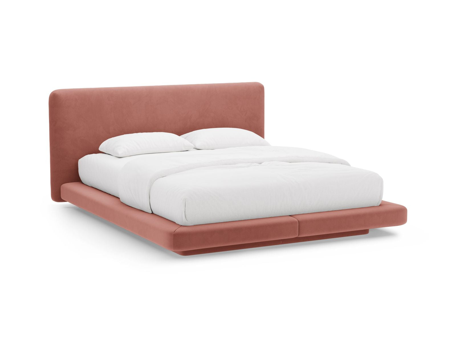 Linea Bett mit Kopfteil 180cm in Pink-Magic Velvet präsentiert im Onlineshop von KAQTU Design AG. Bett ist von Micadoni