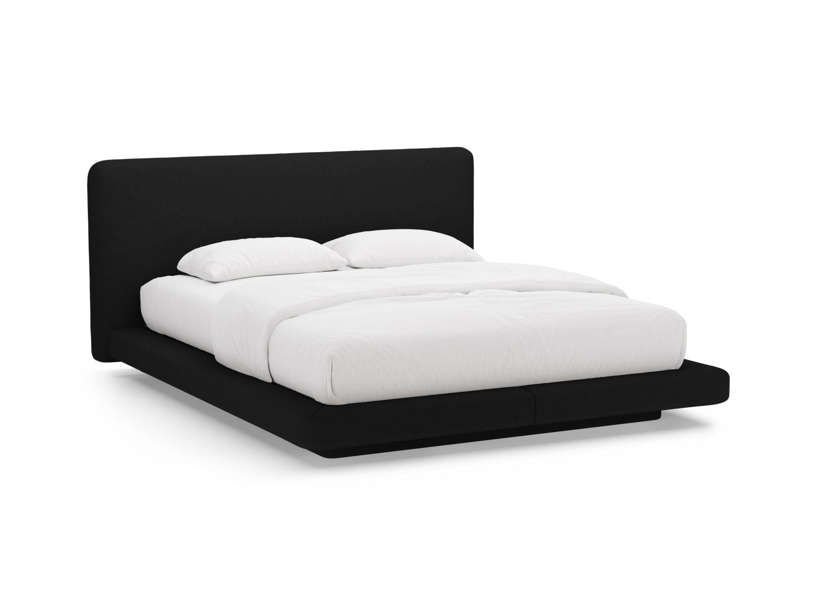 Linea Bett mit Kopfteil 180cm in Black-Moly präsentiert im Onlineshop von KAQTU Design AG. Bett ist von Micadoni