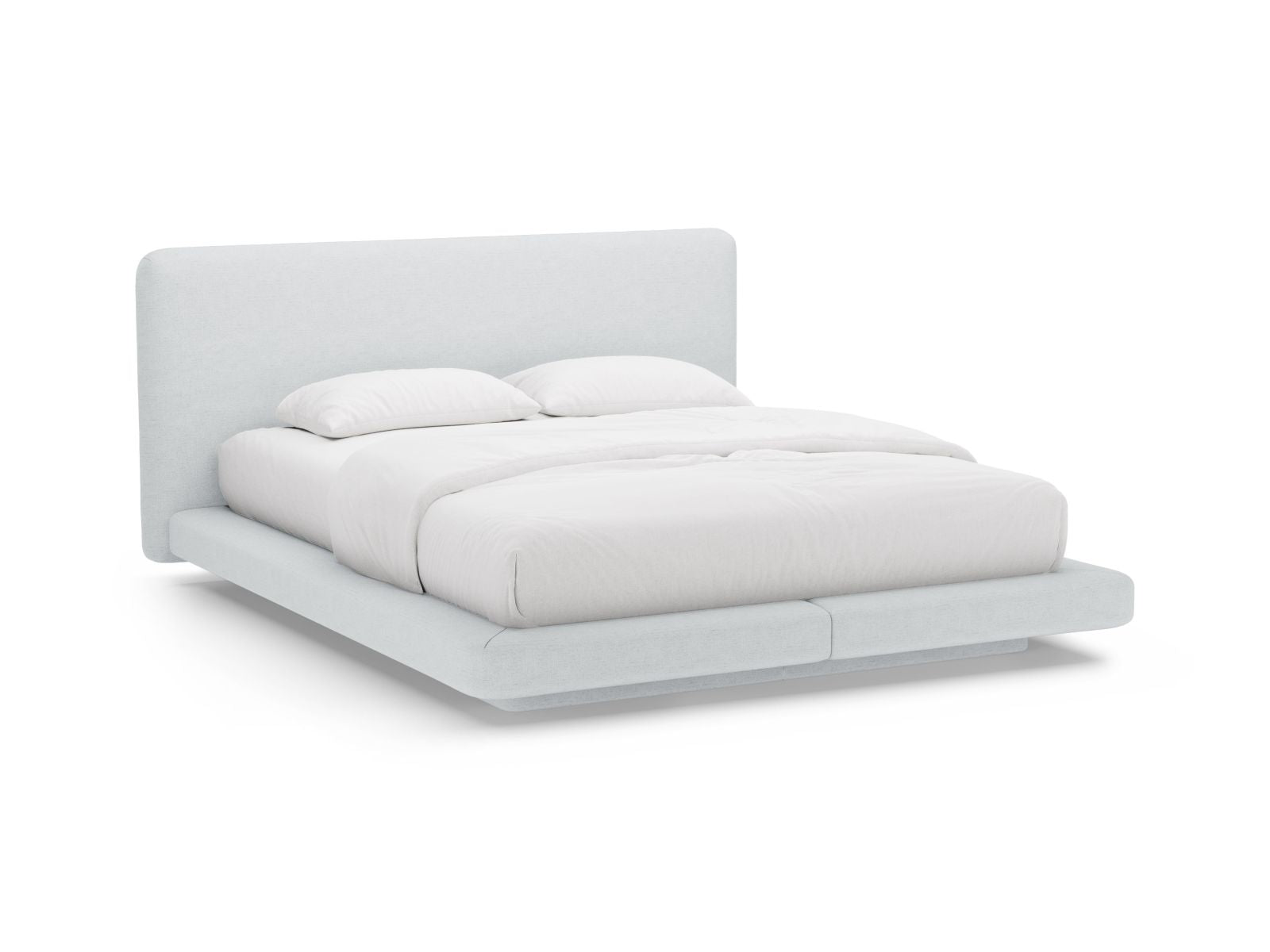 Linea Bett mit Kopfteil 180cm in Light Grey-Moly präsentiert im Onlineshop von KAQTU Design AG. Bett ist von Micadoni