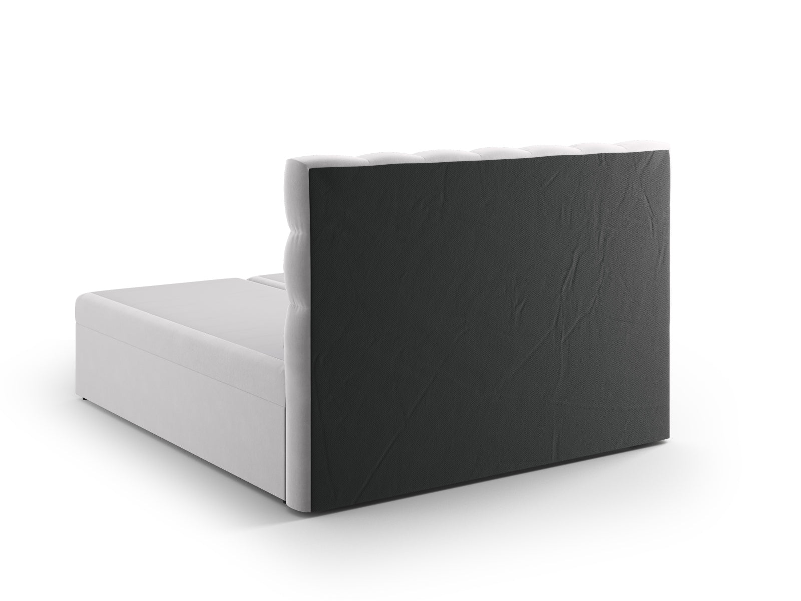 Mamaia Boxspring Bed Set: Headboard + Boxspringmatratze und Topper  180cm in Silver/Schwarz präsentiert im Onlineshop von KAQTU Design AG. Bett ist von Micadoni
