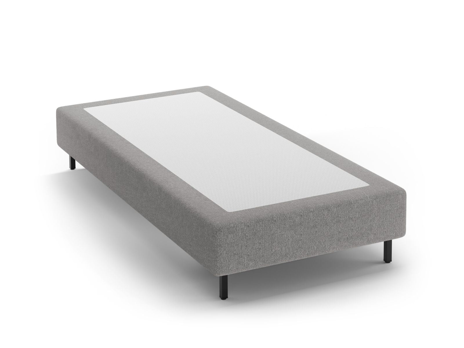 Elegantes Bettgestell Whale in sanftem Hellgrau, ideal für stilvolle Schlafzimmer und komfortable Nächte, erhältlich bei Micadoni.