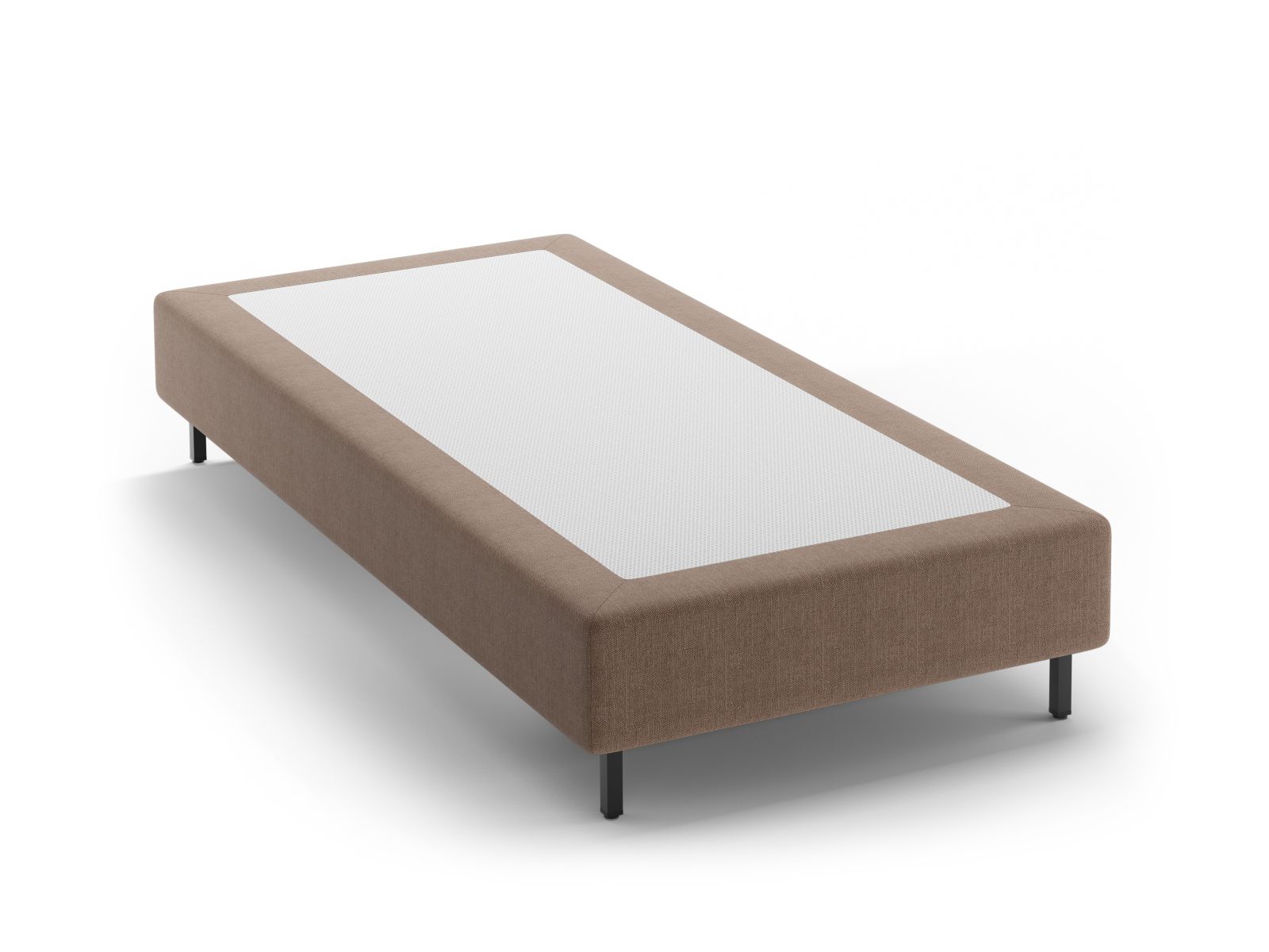Elegantes 90 cm Bettgestell Whale von Micadoni, ideal für zeitgemäße Schlafzimmer, in warmem Light Brown für eine gemütliche Atmosphäre.