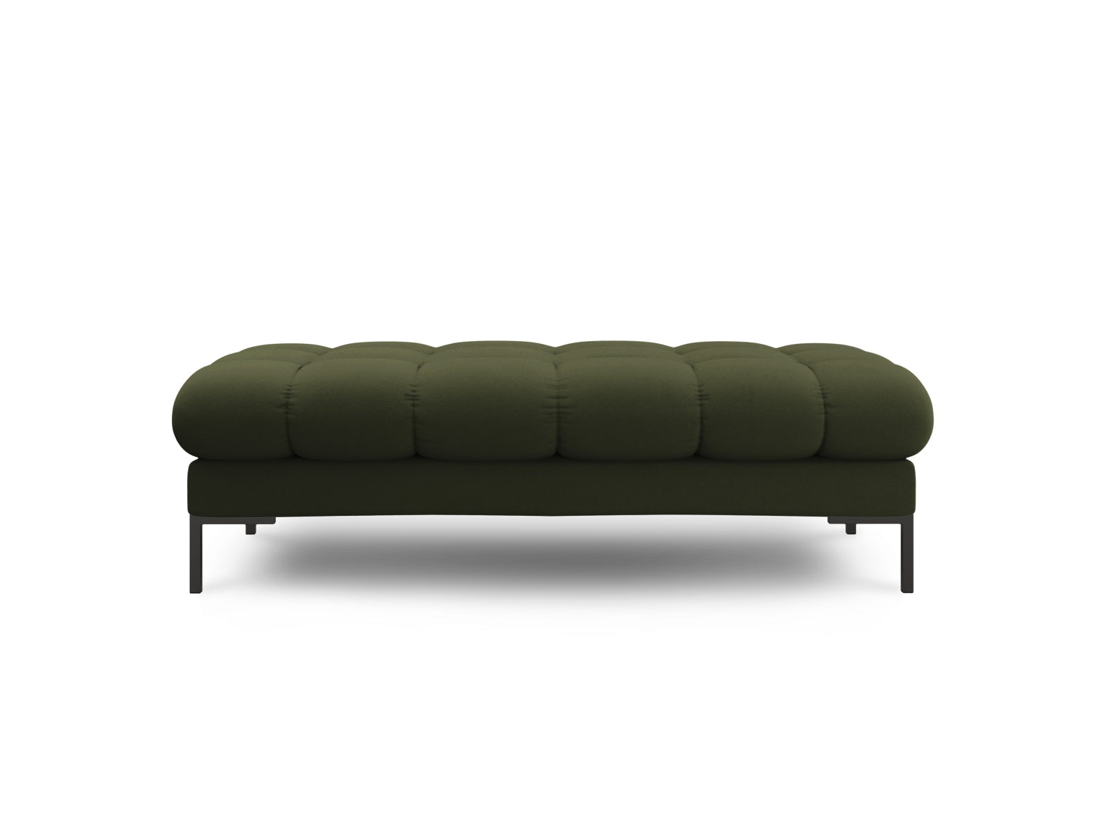 Elegante Mamaia 2-Sitzer-Sitzbank in stilvollem Grün und Schwarz von Micadoni, ideal für moderne Wohnräume und gemütliche Sitzgelegenheiten.