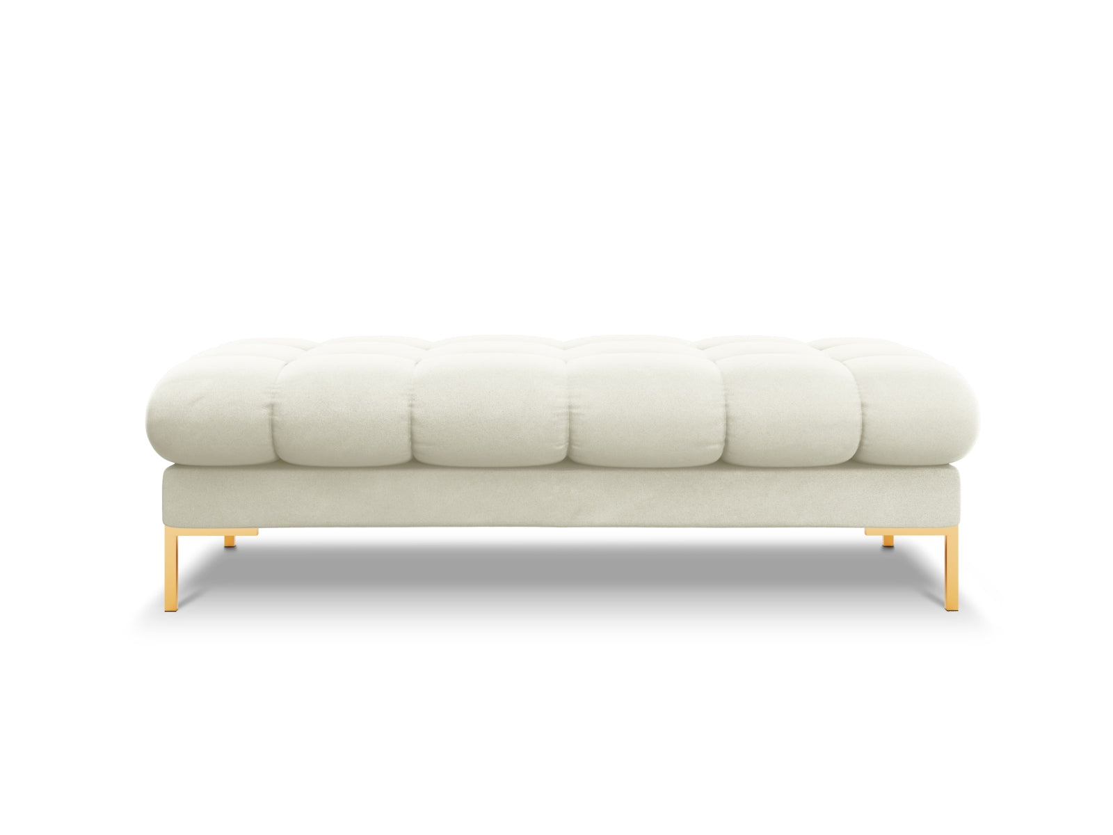 Mamaia Velour Bank 2 Sitzer in Light Beige/Gold präsentiert im Onlineshop von KAQTU Design AG. Sitzbank ist von Micadoni