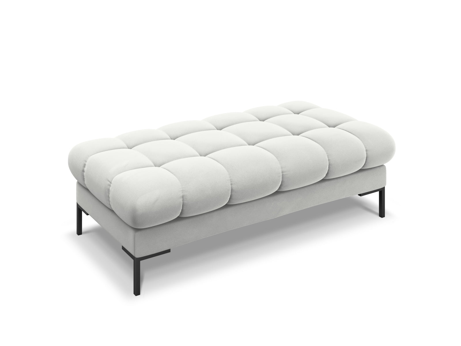 Mamaia Velour Bank 2 Sitzer in Silver/Schwarz präsentiert im Onlineshop von KAQTU Design AG. Sitzbank ist von Micadoni