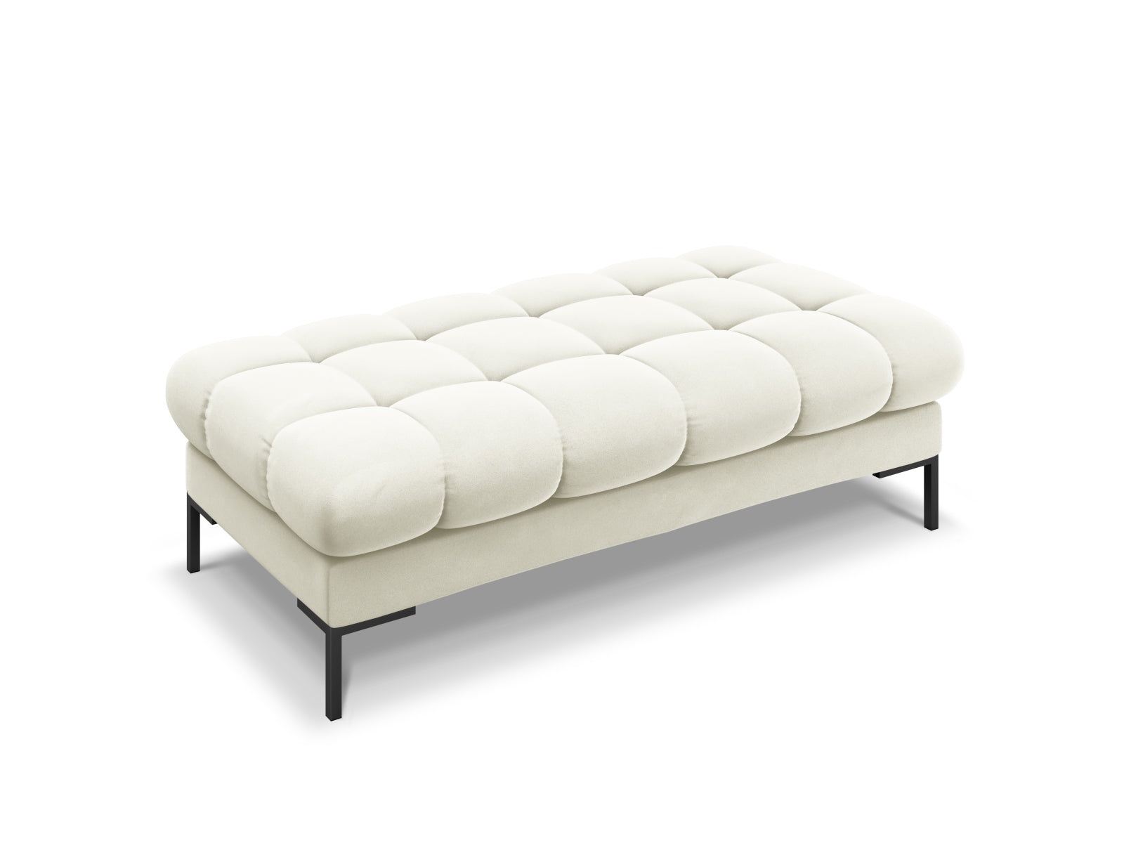 Mamaia Velour Bank 2 Sitzer in Light Beige/Schwarz präsentiert im Onlineshop von KAQTU Design AG. Sitzbank ist von Micadoni