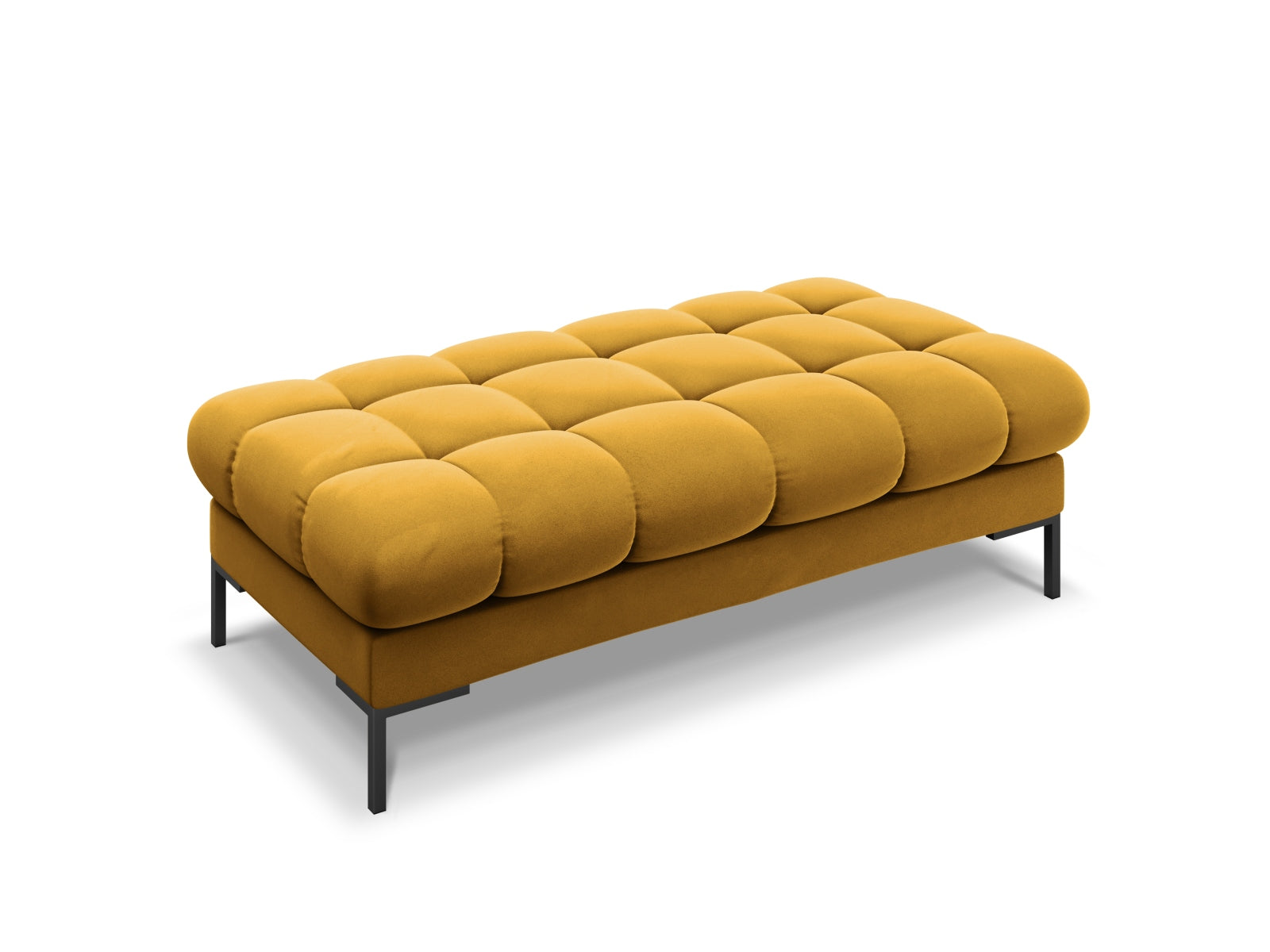 Mamaia Velour Bank 2 Sitzer in Yellow/Schwarz präsentiert im Onlineshop von KAQTU Design AG. Sitzbank ist von Micadoni