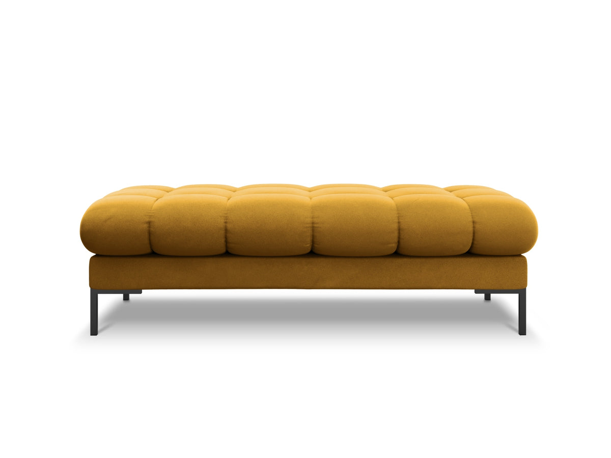 Mamaia Velour Bank 2 Sitzer in Yellow/Schwarz-Bluvel präsentiert im Onlineshop von KAQTU Design AG. Sitzbank ist von Micadoni