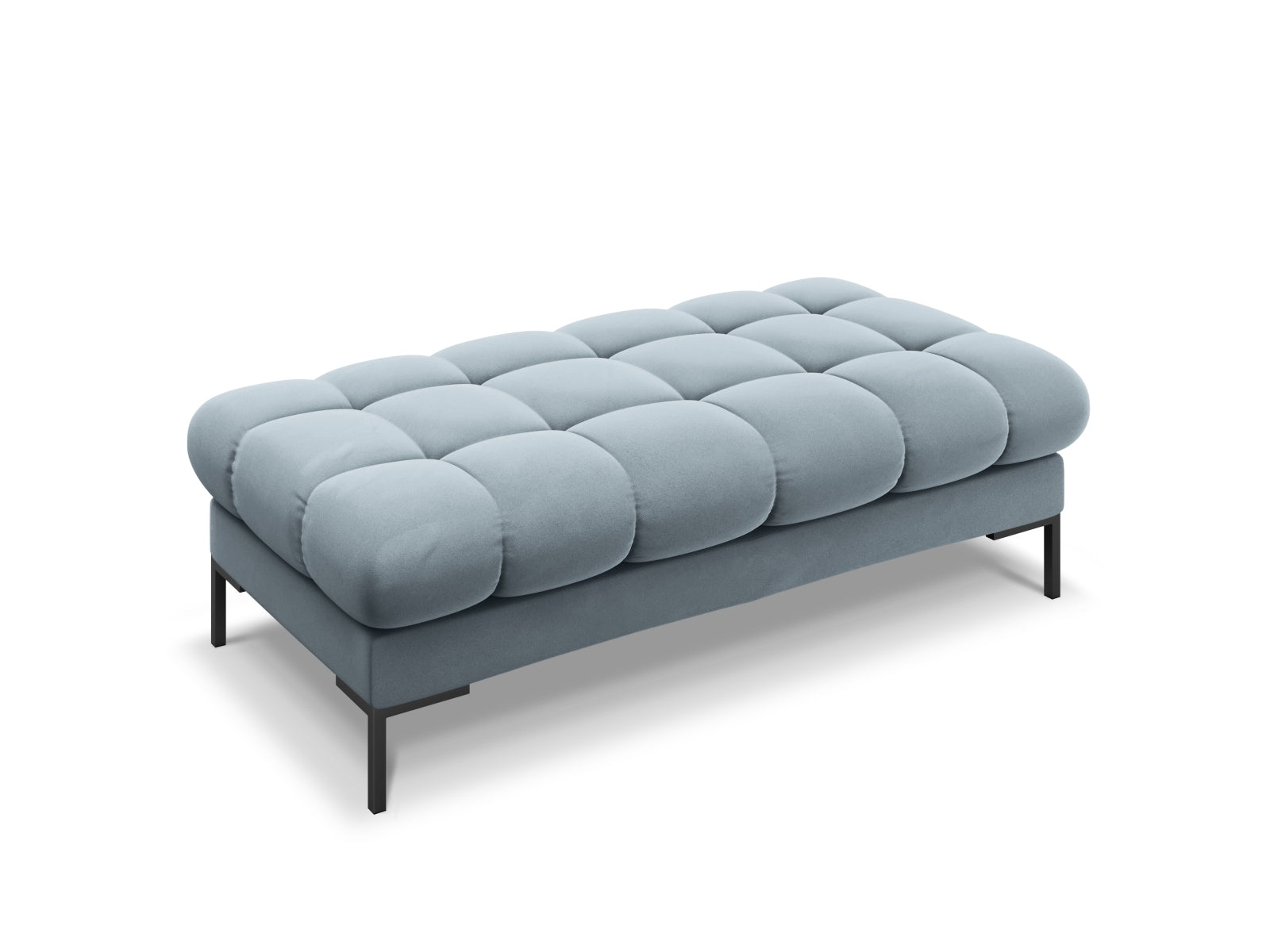 Mamaia Velour Bank 2 Sitzer in Light Blue/Schwarz präsentiert im Onlineshop von KAQTU Design AG. Sitzbank ist von Micadoni